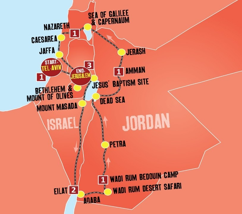 Combined Tours of Jordan and Israel/Palestine