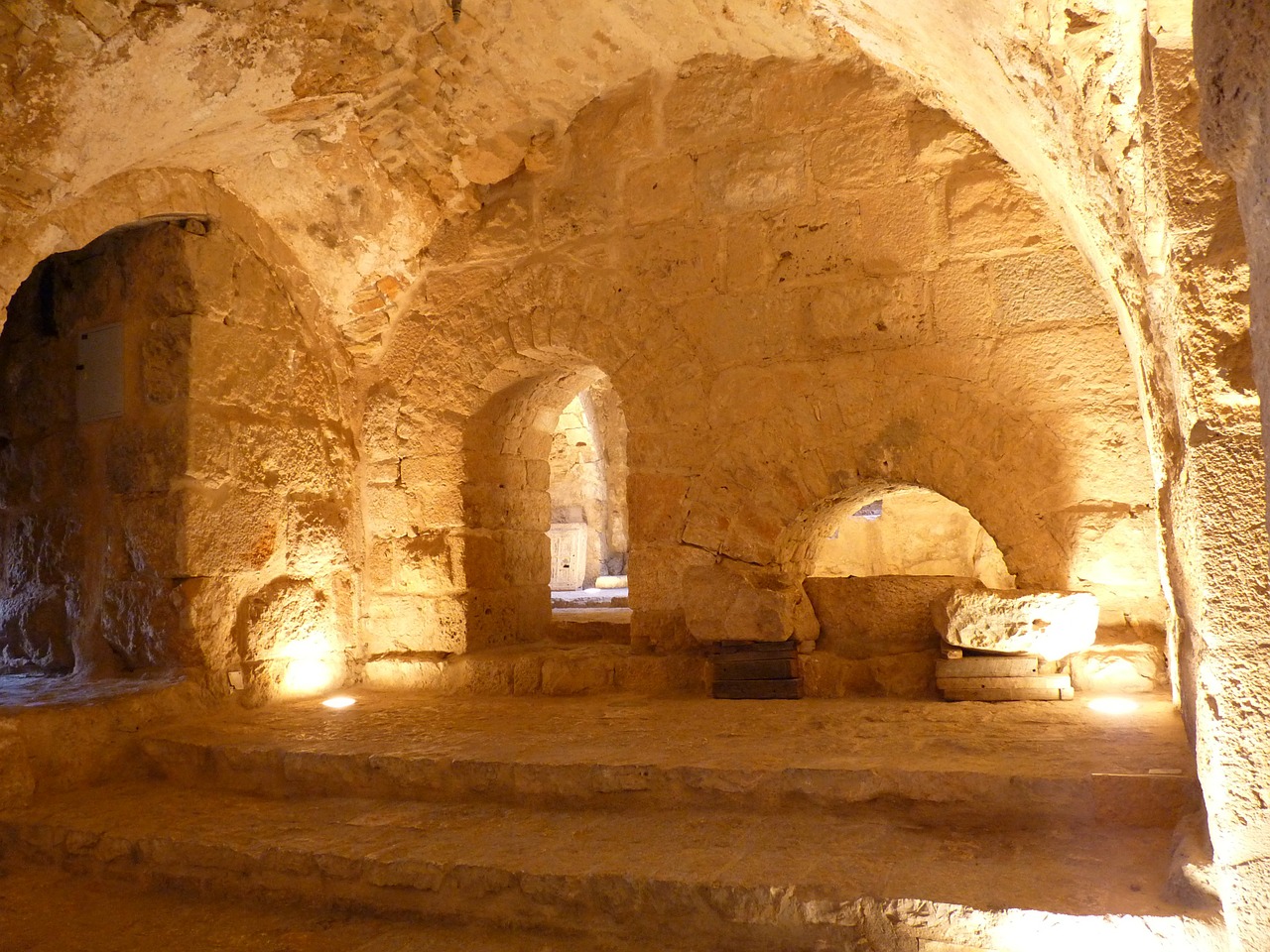 Historic Ajloun fortress and panoramic countryside views in Jordan