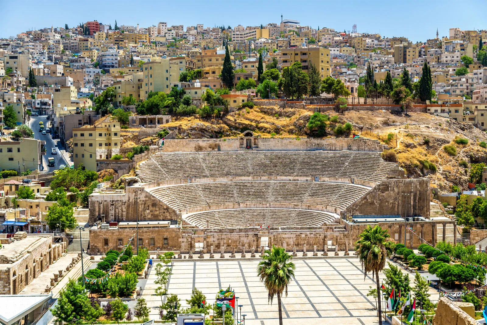 Amman Jordan city view with historic and modern travel highlights
