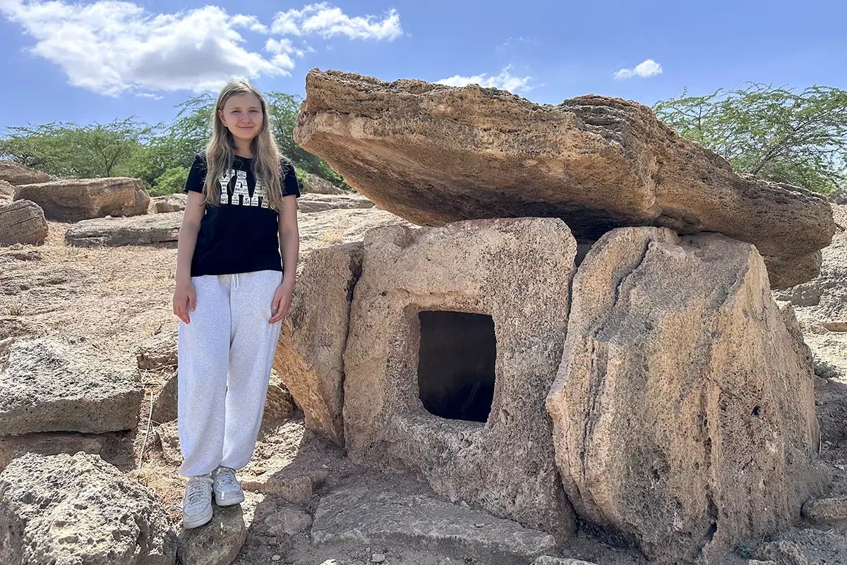 Antiguos dólmenes megalíticos en la meseta de Damiya, en Jordania.