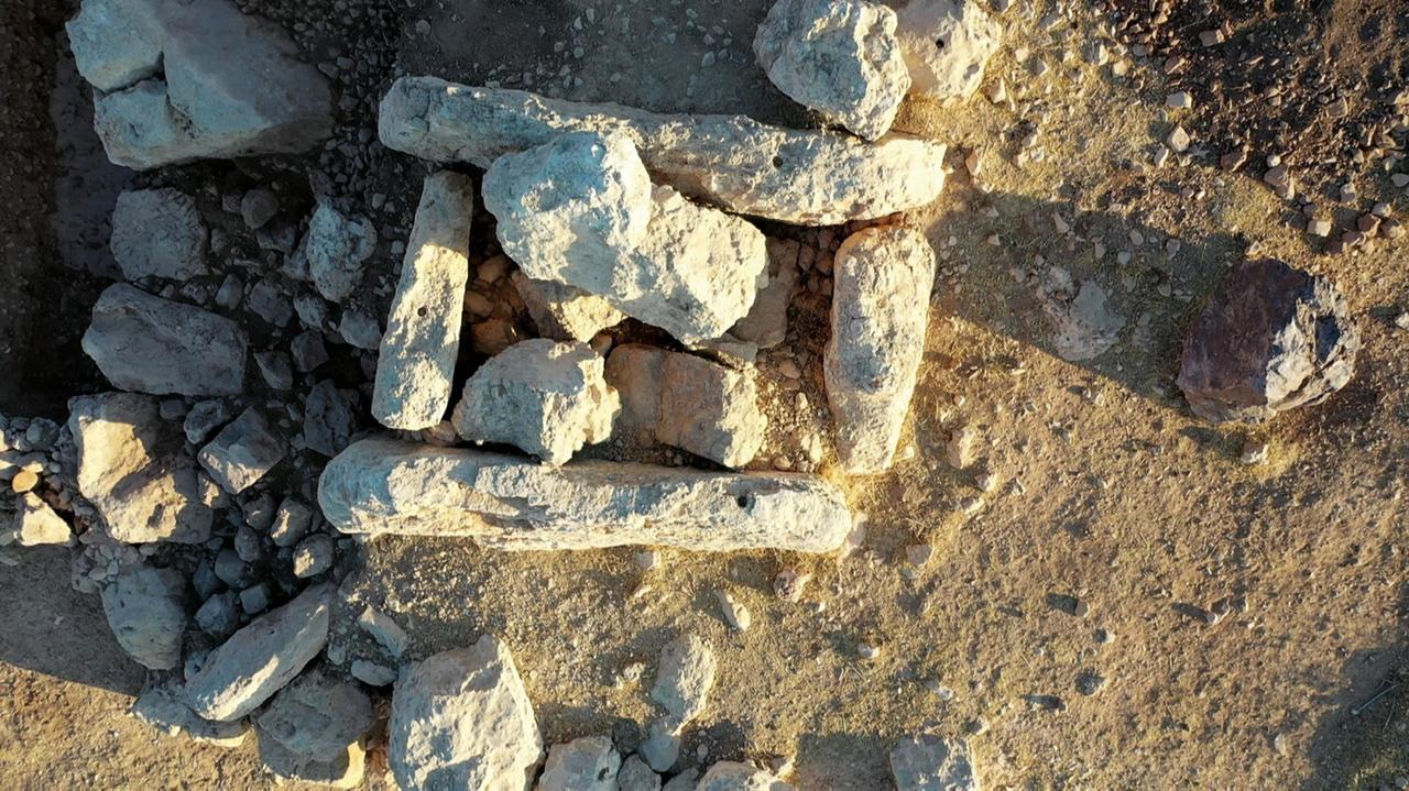 Antiguos dólmenes megalíticos en la meseta de Damiya, en Jordania.