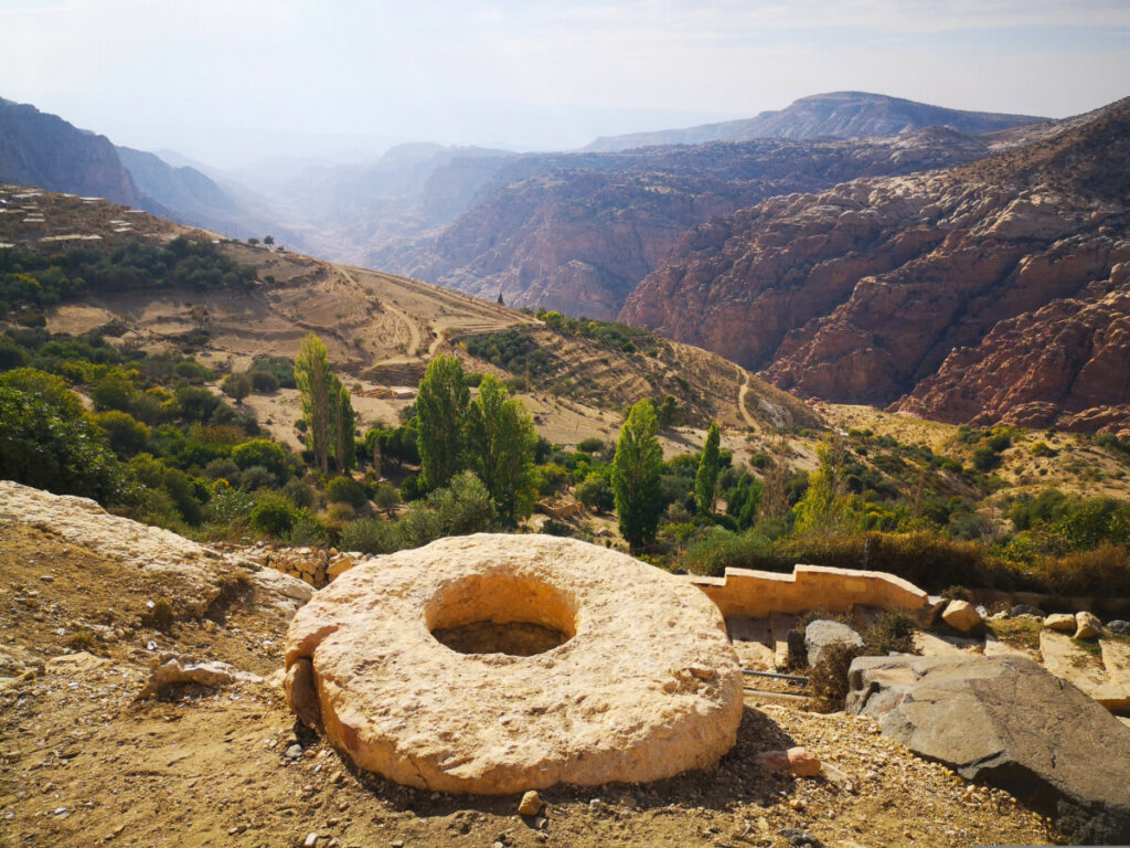 Dana Biosphere Reserve mountain landscapes and hiking trails in Jordan