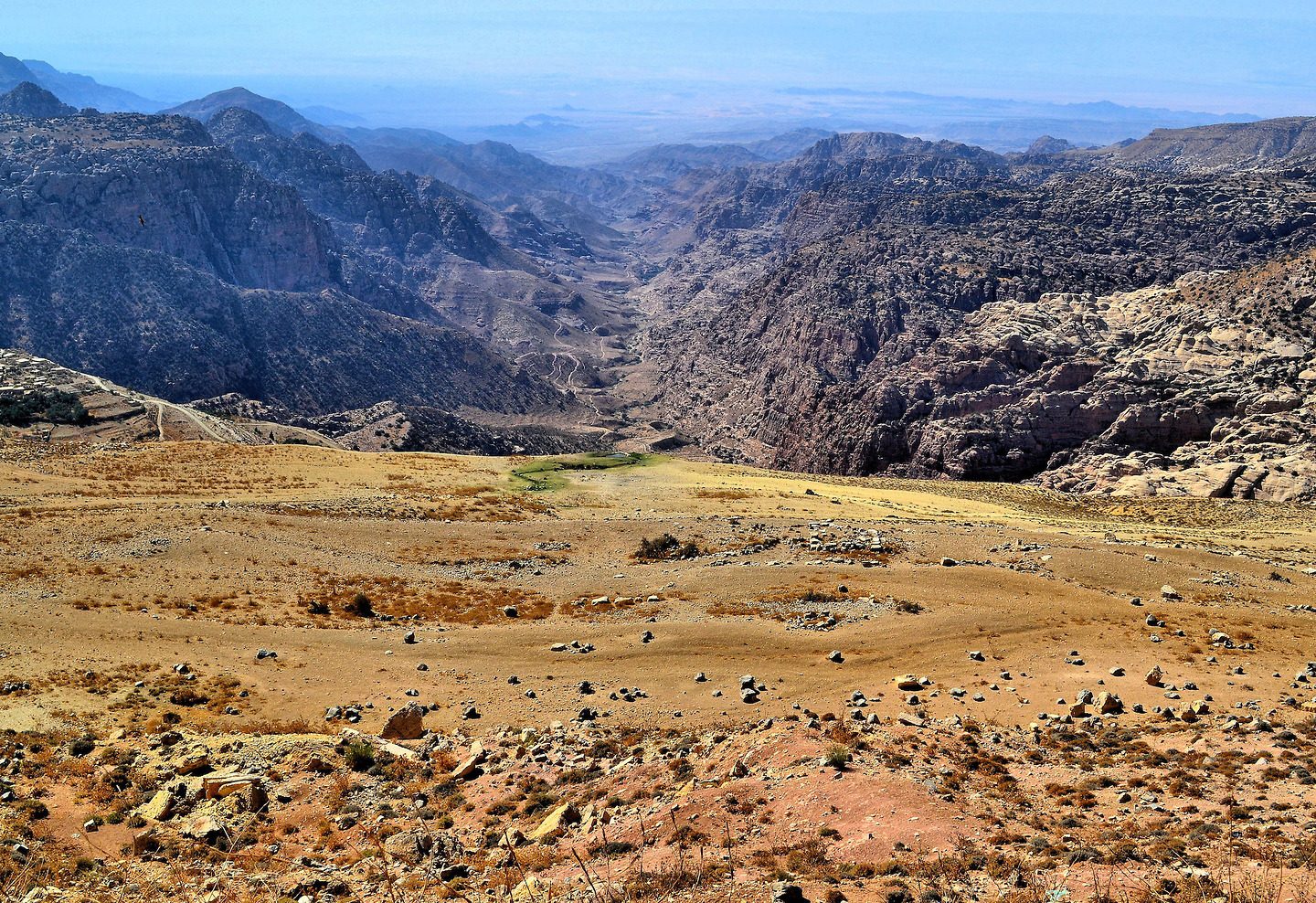 Dana Biosphere Reserve mountain landscapes and hiking trails in Jordan