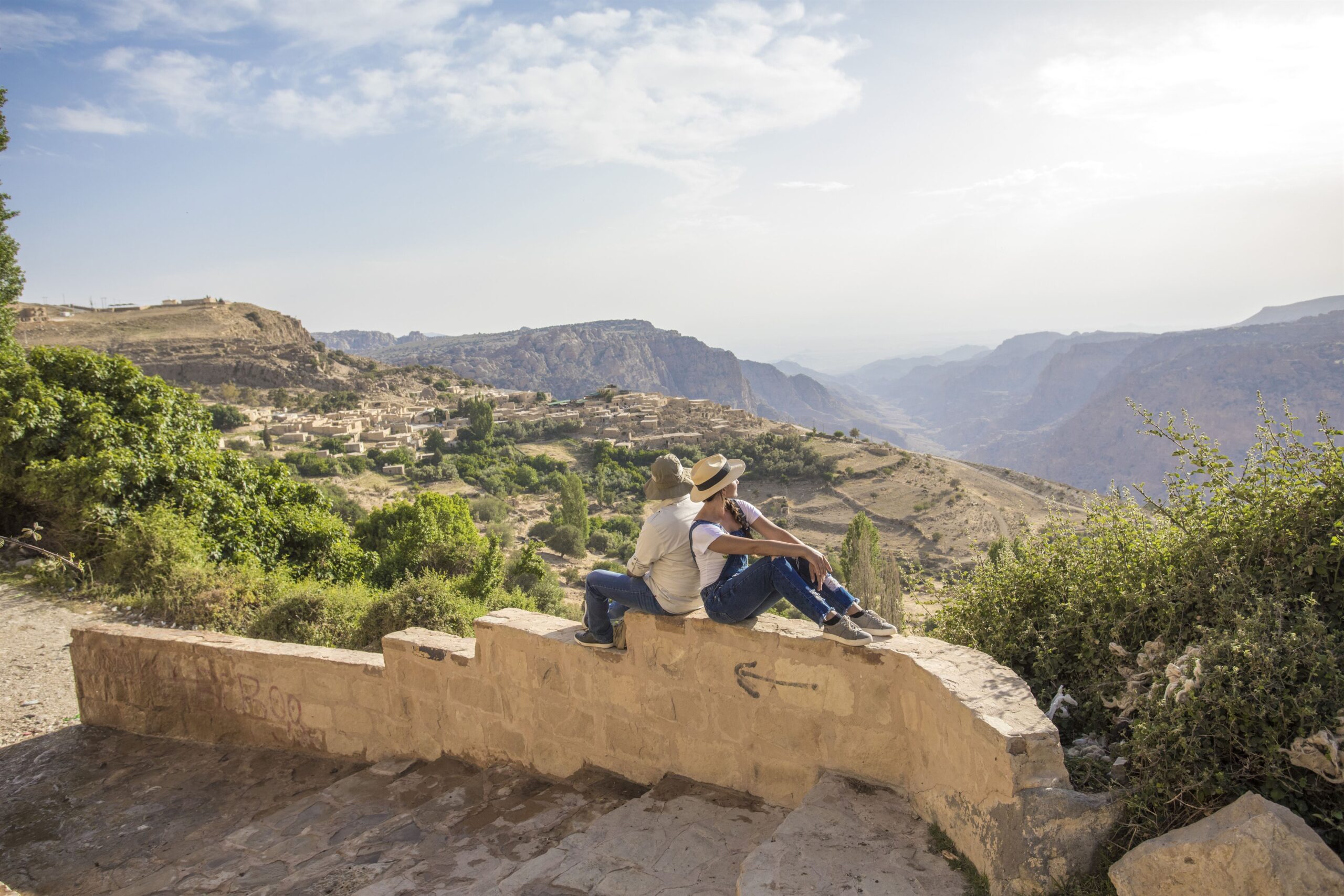 Scenic nature reserve and eco tourism views in Dana Jordan