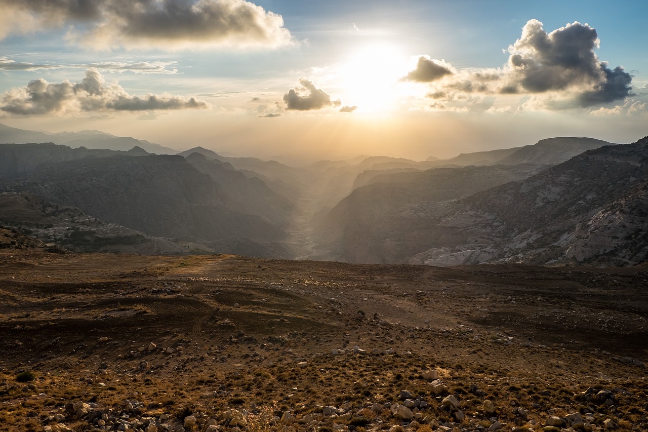 Scenic nature reserve and eco tourism views in Dana Jordan