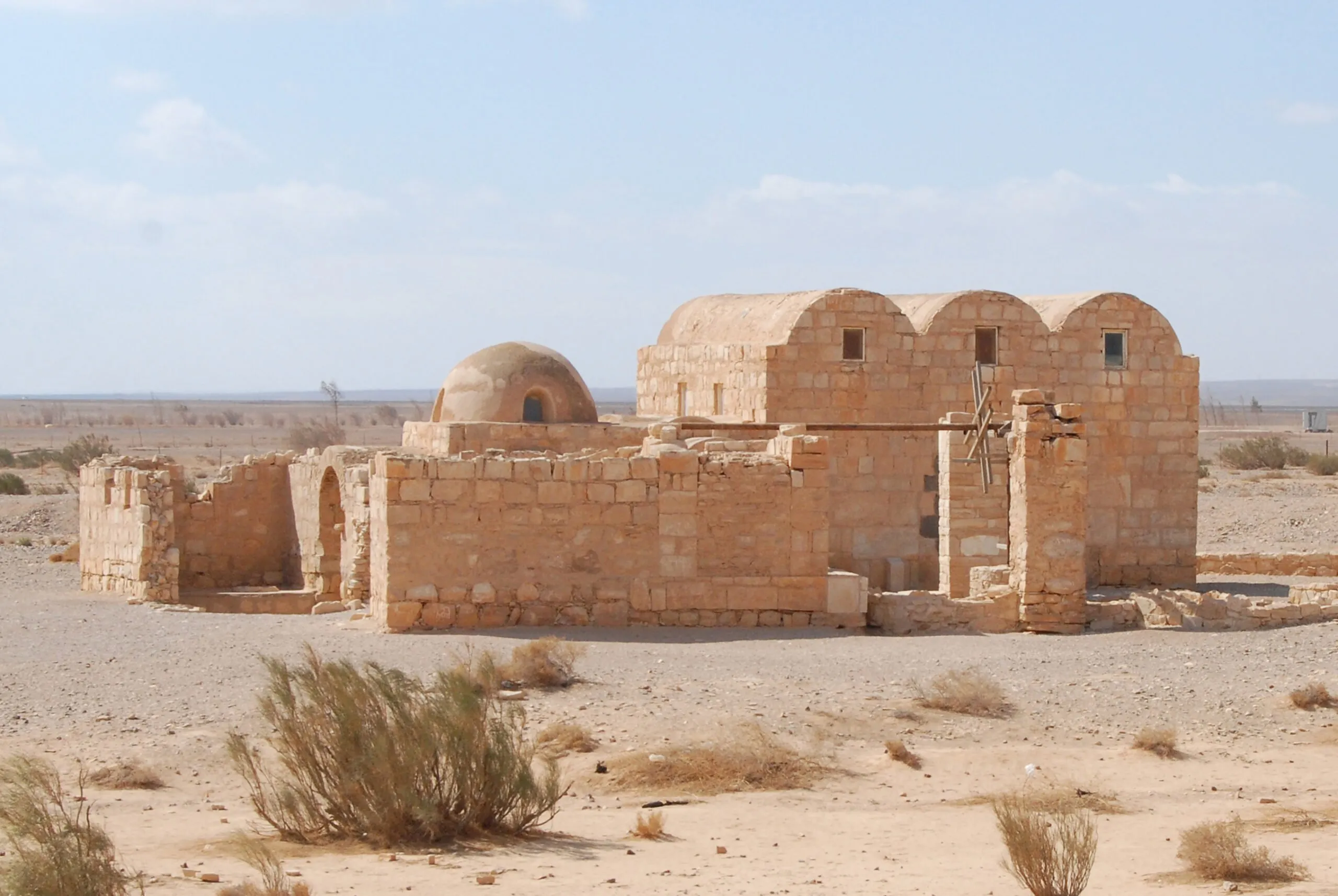 Qasr style desert castle and heritage landscape in eastern Jordan