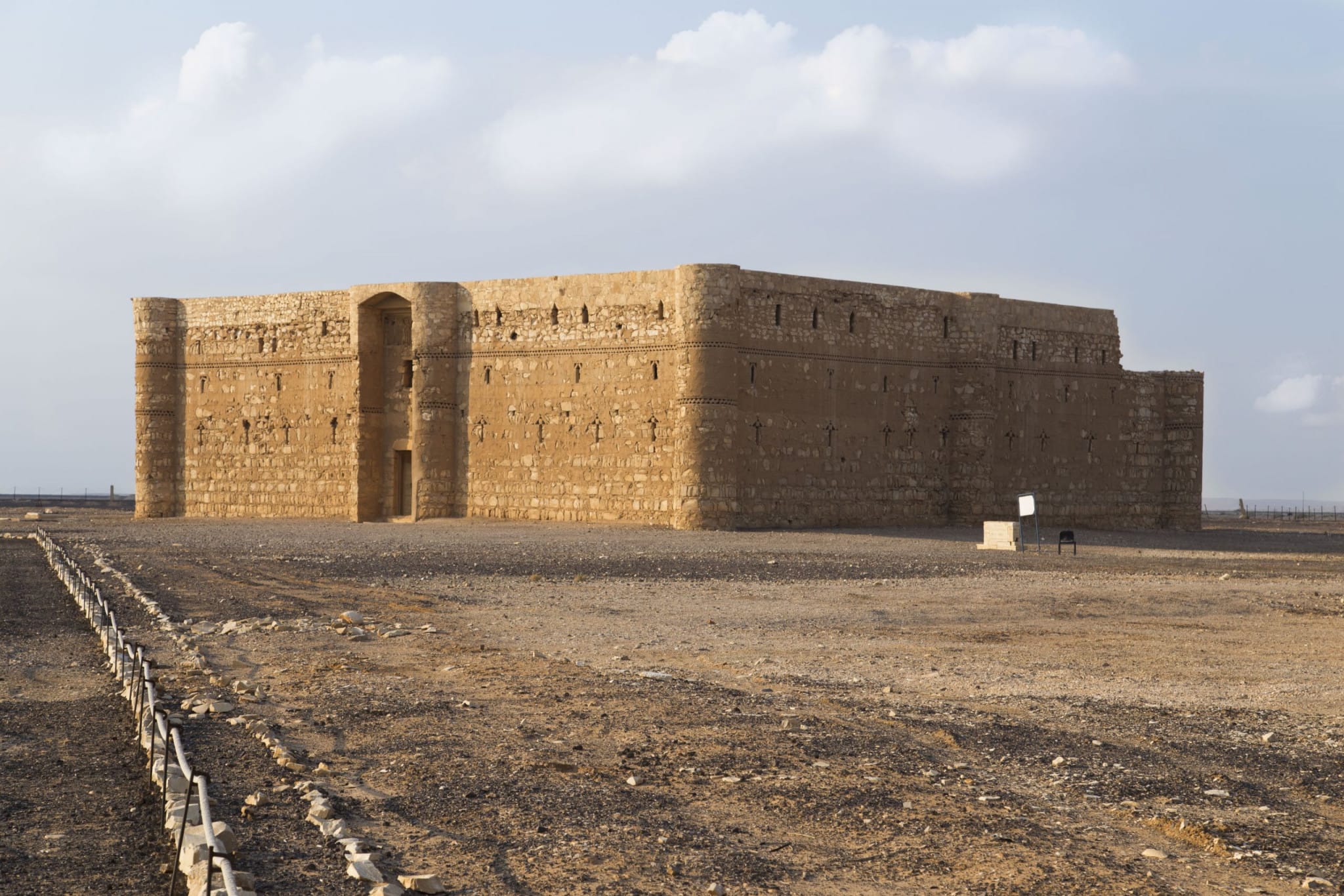 Jordan Desert Castles travel photo with ancient stone buildings