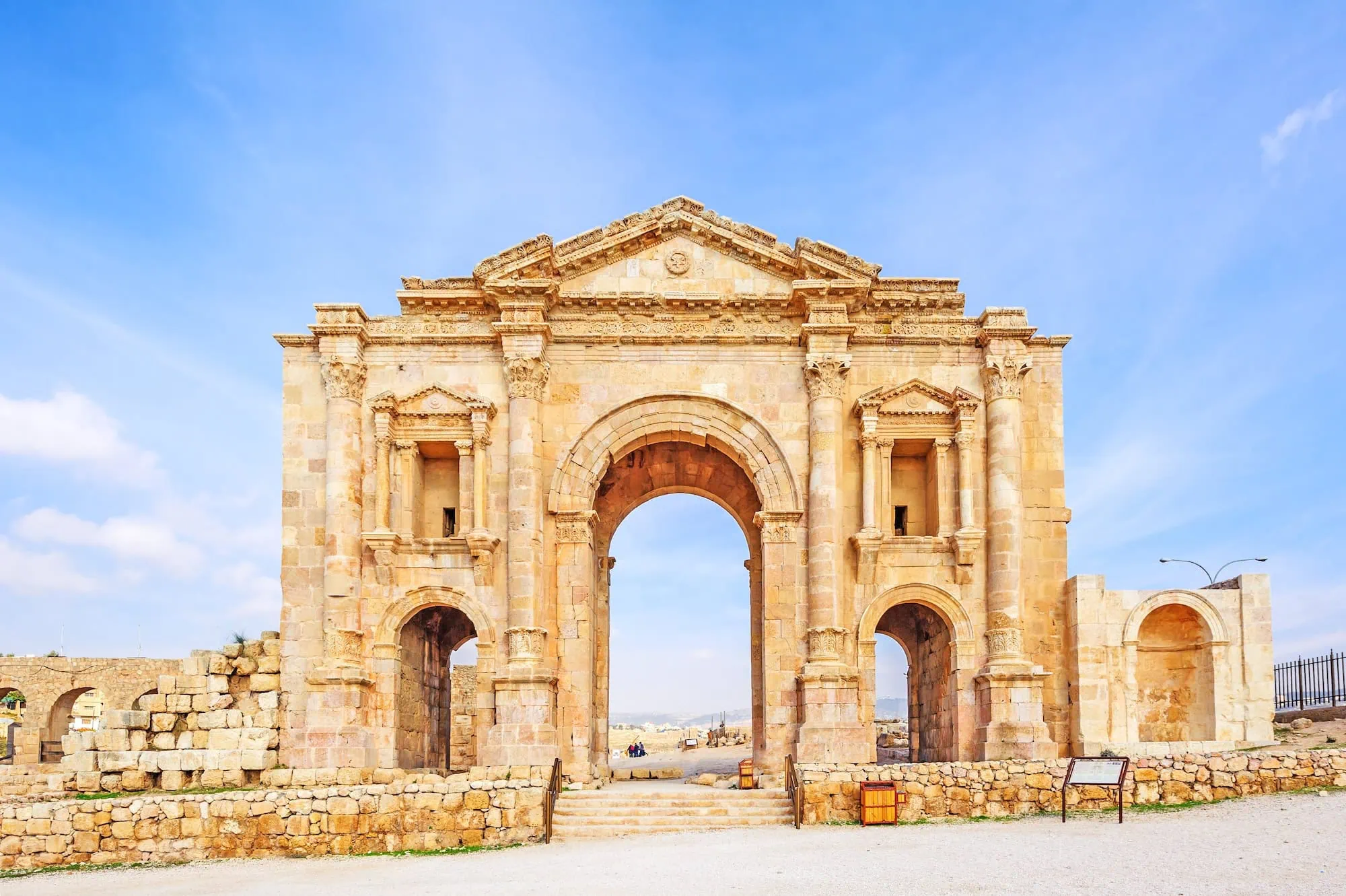 Jerash archaeological city with temples theatres and stone streets