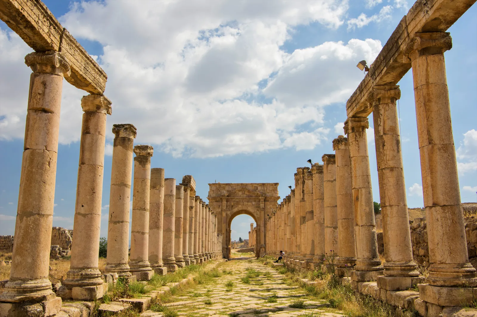 Ancient theatre and classical architecture in Jerash Jordan