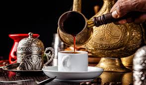 Traditional tea by the campfire in Jordan desert