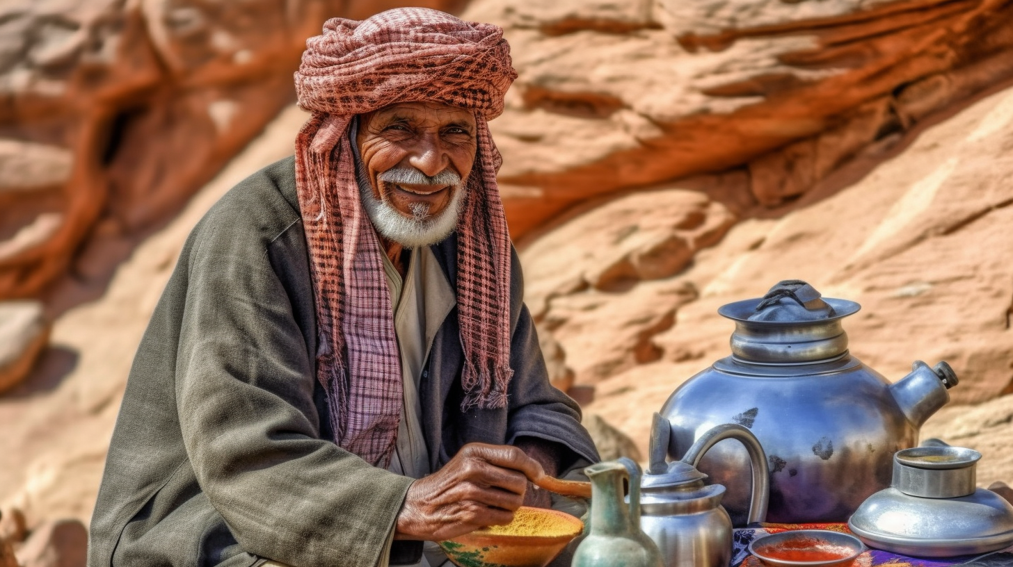 Cultural experience of Bedouin coffee ceremony in Jordan