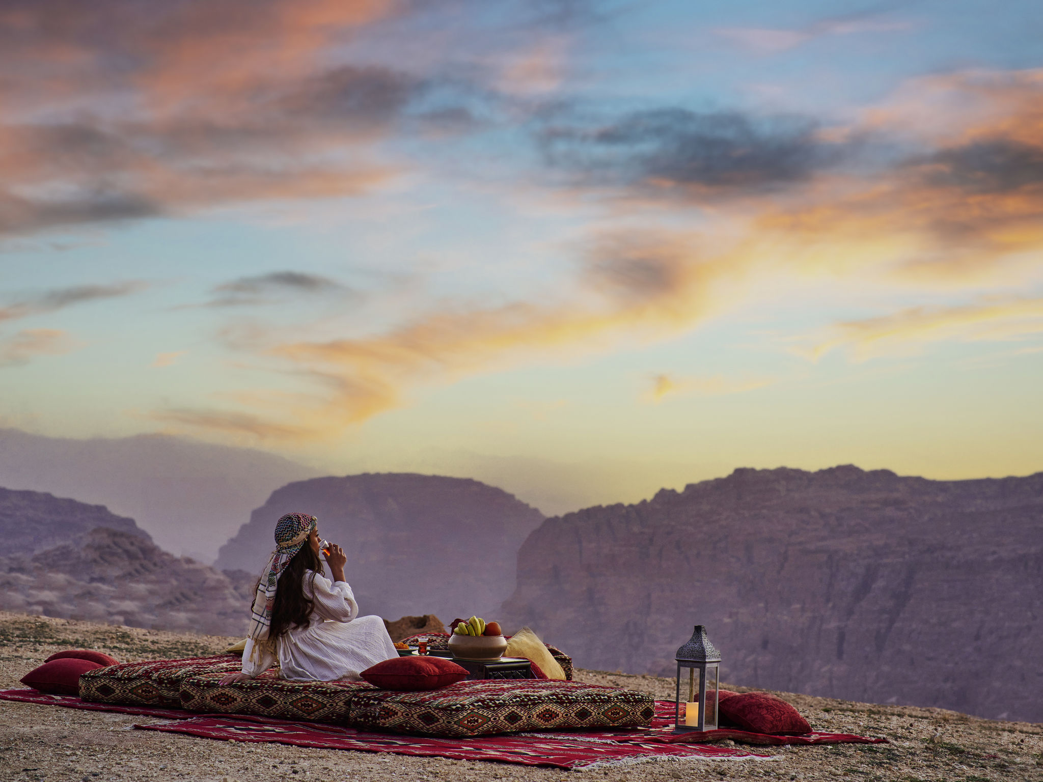 Bedouin camp and local traditions in the desert of Jordan
