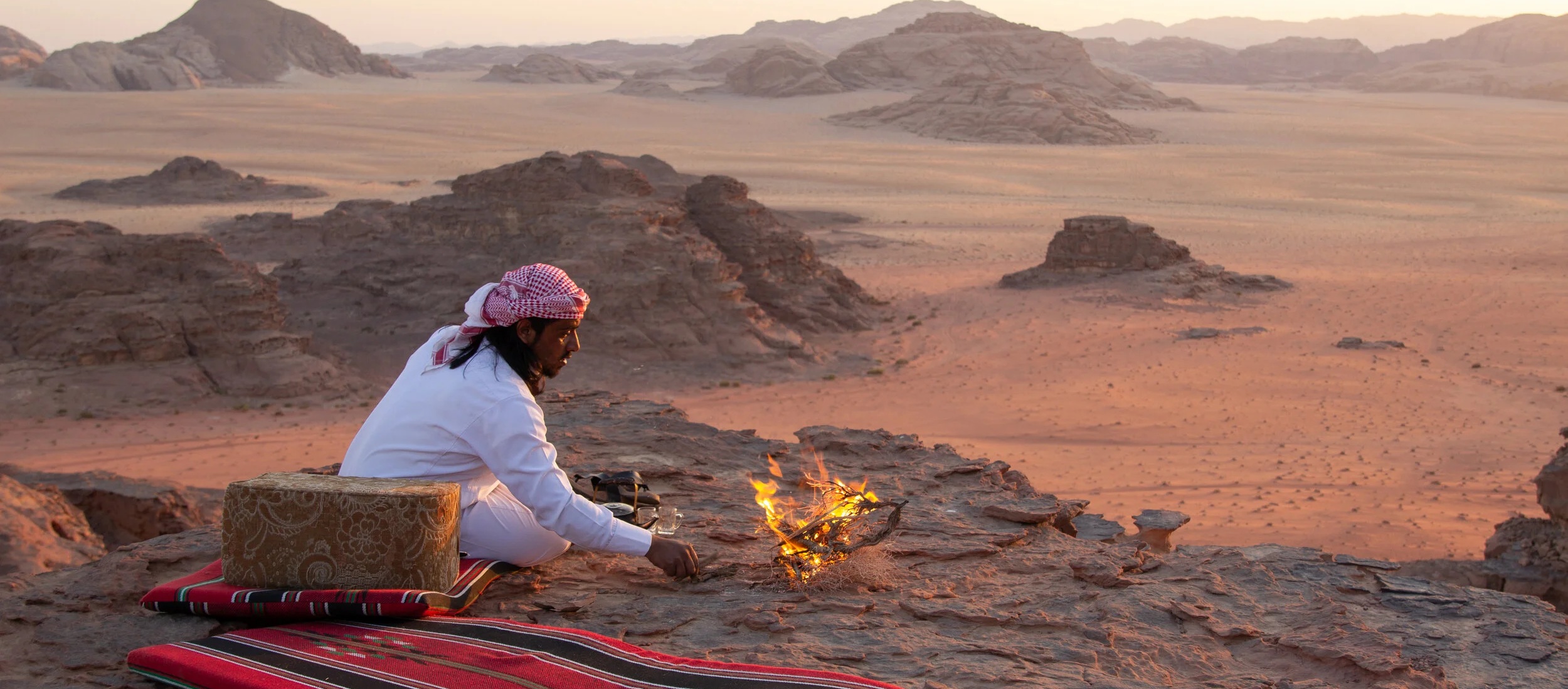 Bedouin camp and local traditions in the desert of Jordan