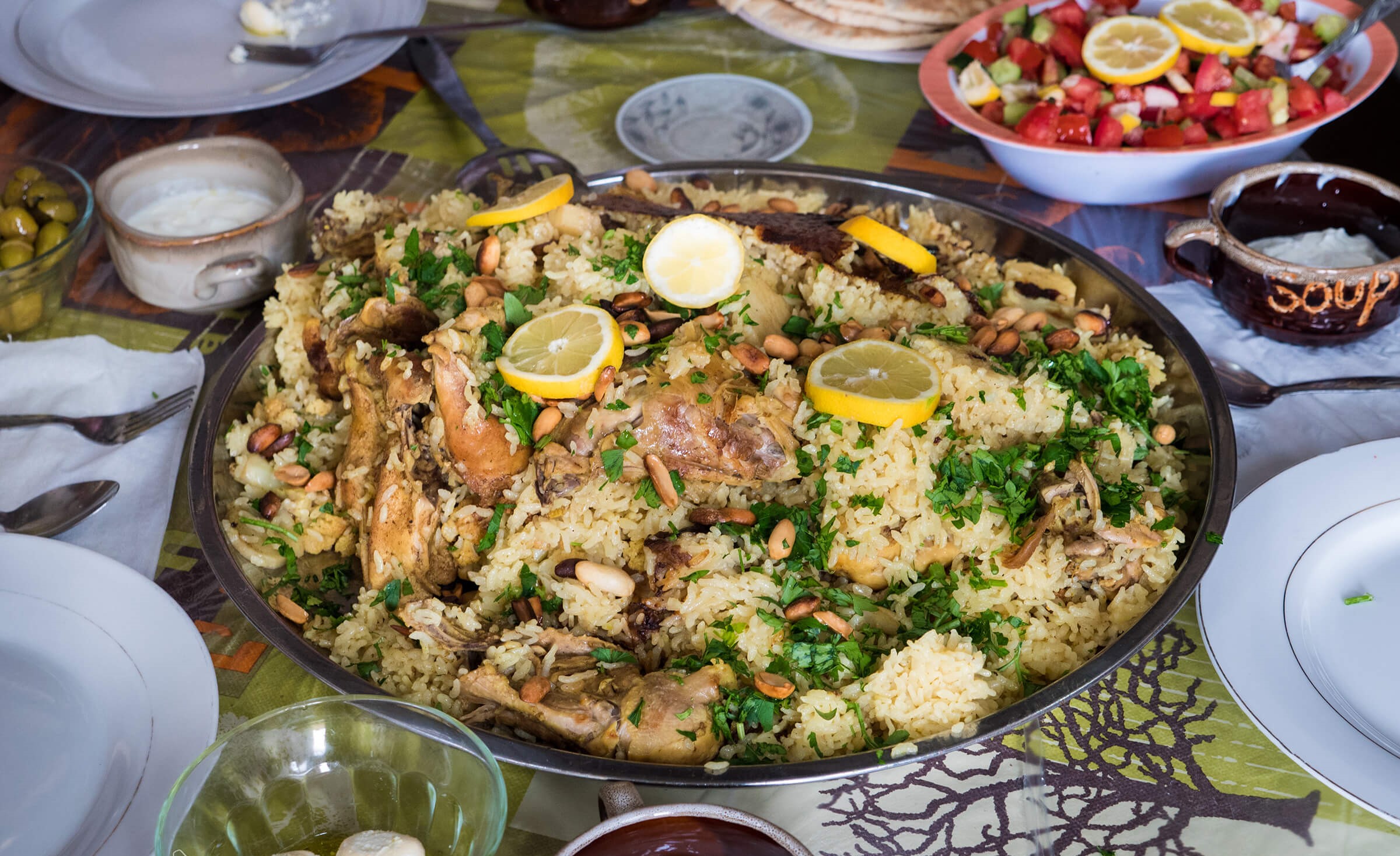 Traditional Jordan dishes served during travel and tours