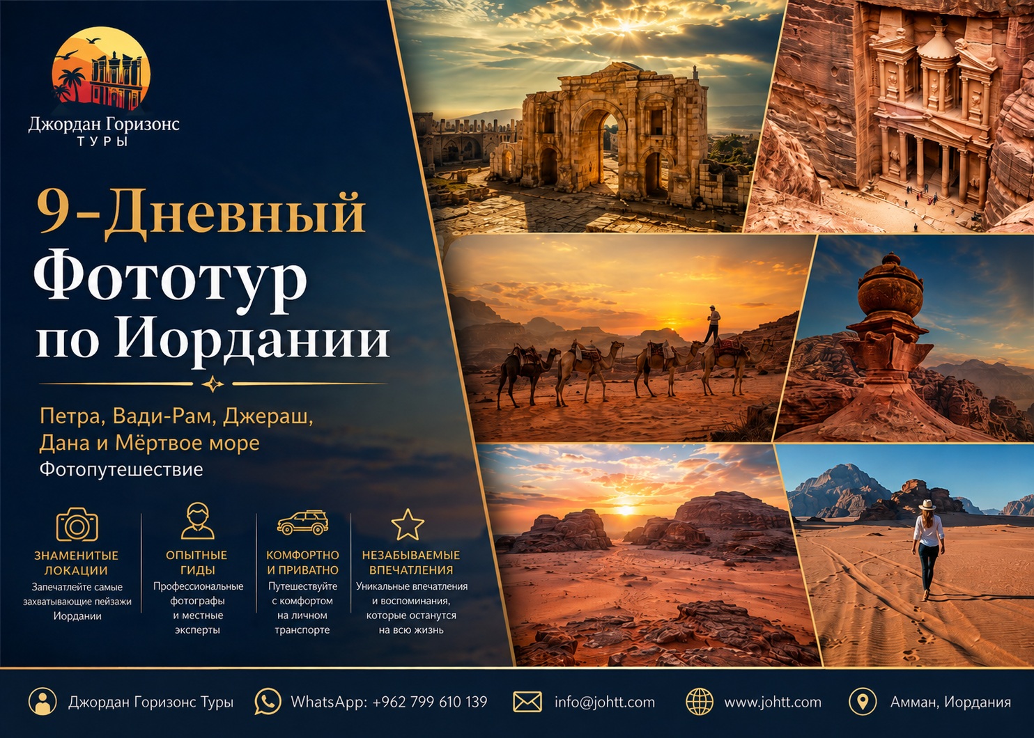 Фототур по Иордании — Петра, Вади-Рам, Джераш, Дана и Мёртвое море