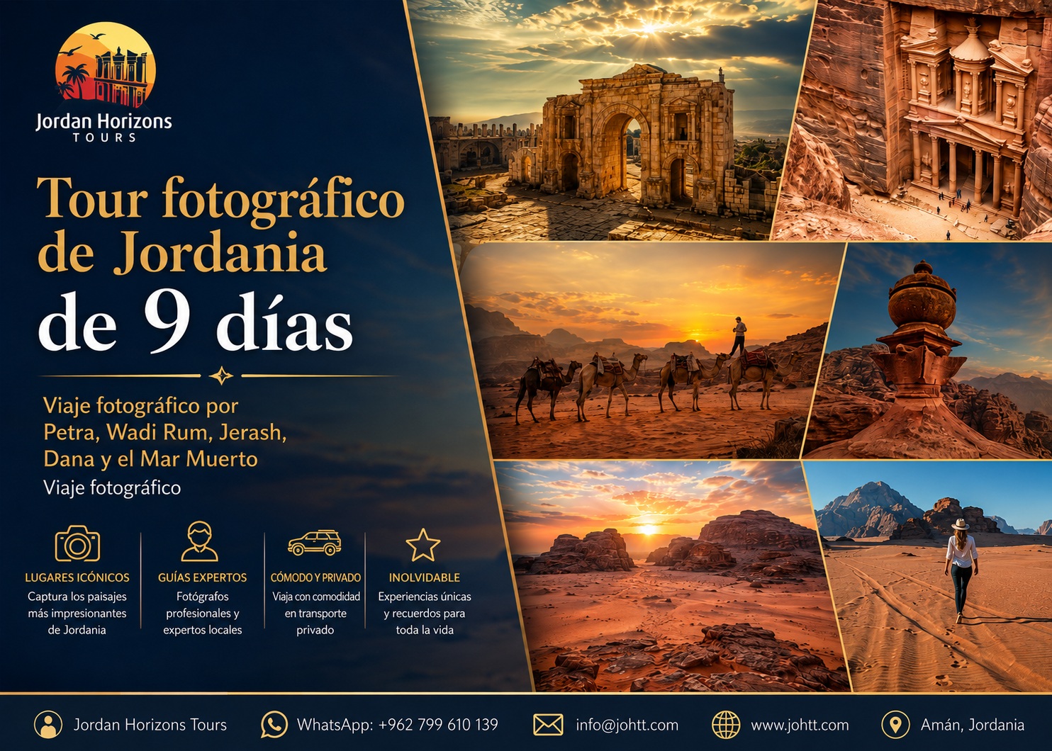 Tour fotográfico por Jordania – viaje fotográfico por Petra, Wadi Rum, Jerash, Dana y el Mar Muerto