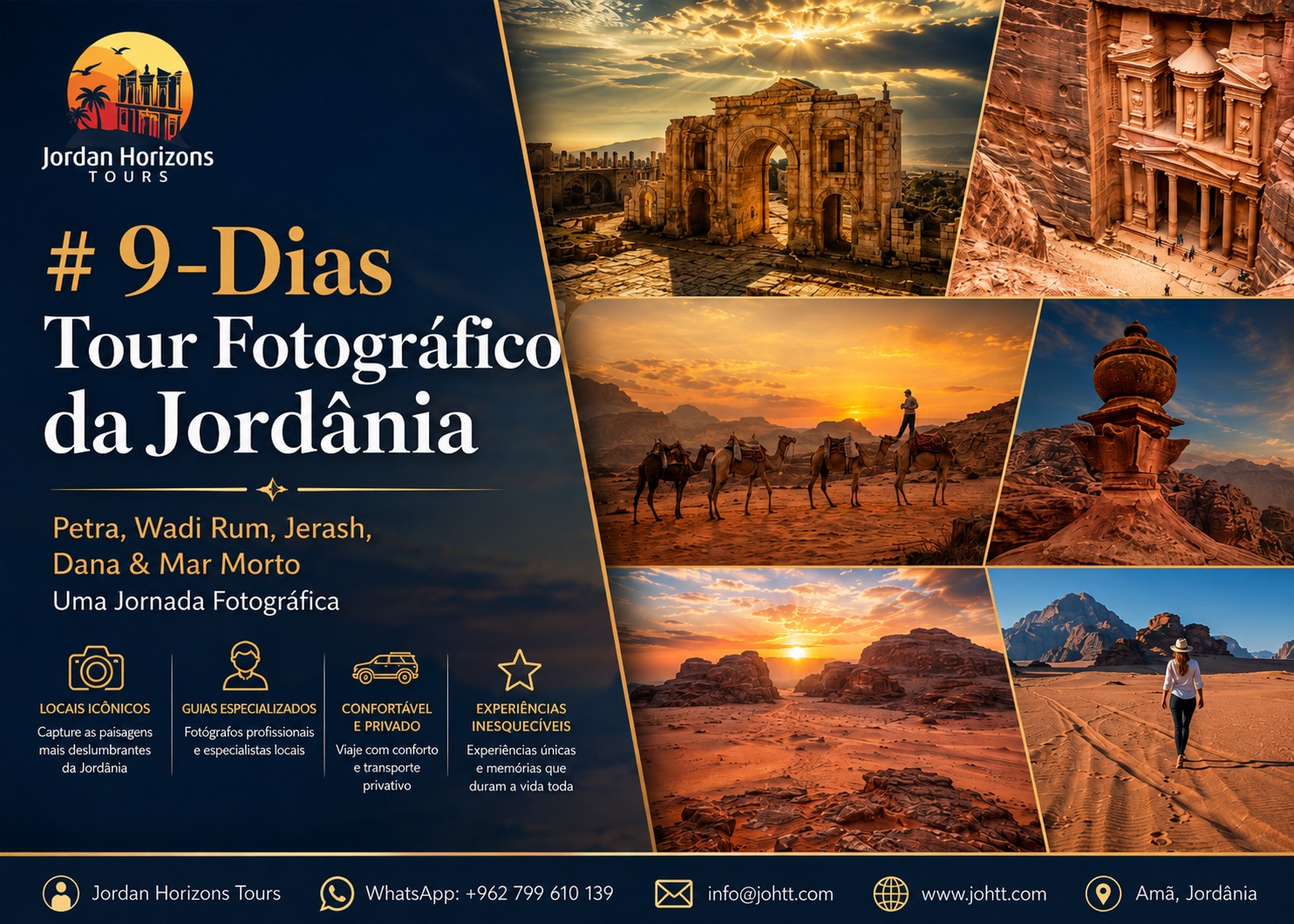 Tour fotográfico pela Jordânia – Petra, Wadi Rum, Jerash, Dana e Mar Morto – Viagem fotográfica