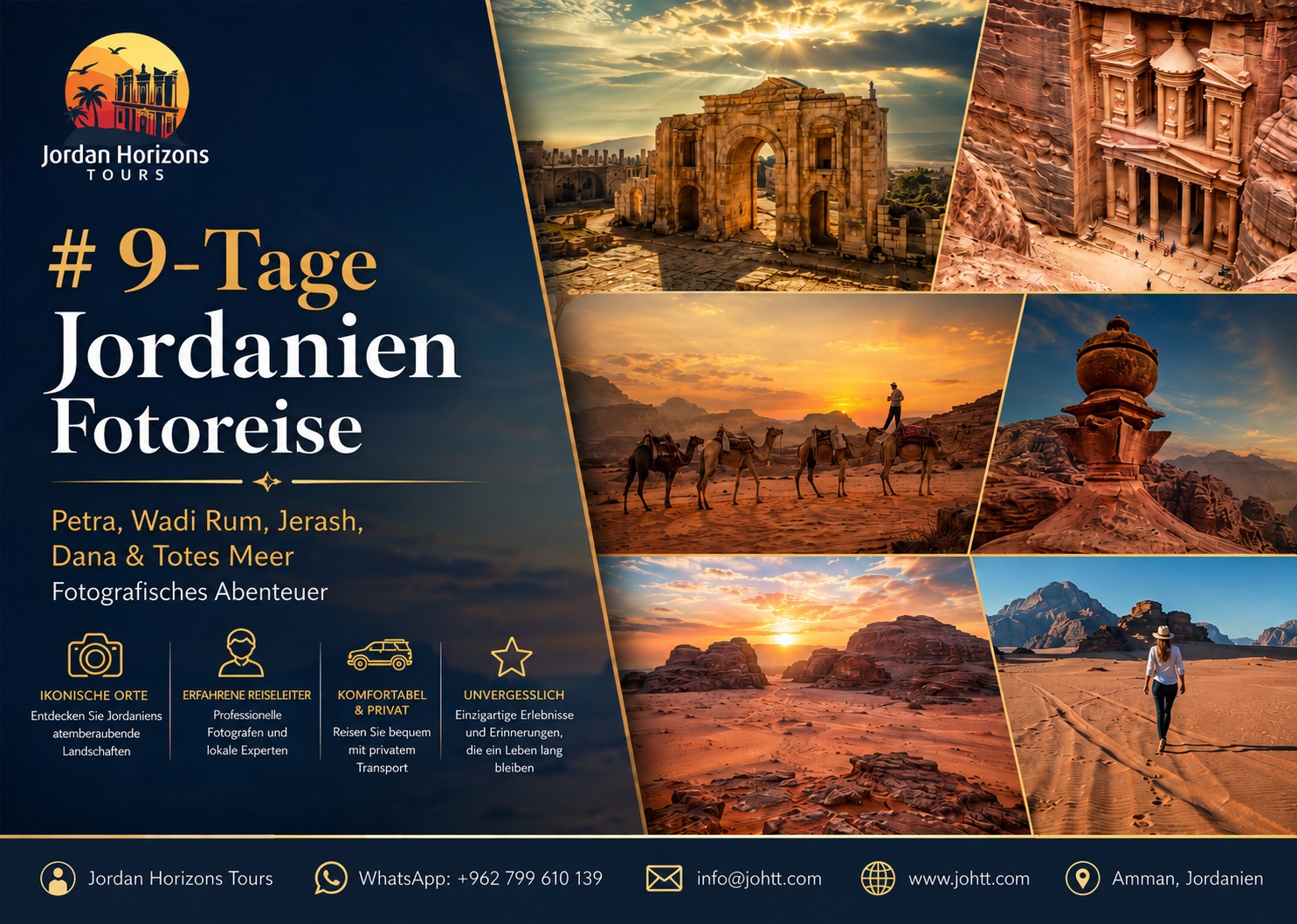 Fotoreise durch Jordanien – Petra, Wadi Rum, Jerash, Dana und das Tote Meer