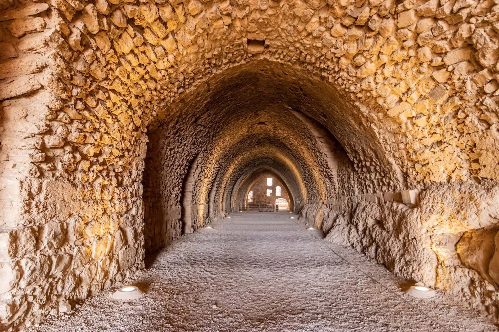 Historic Karak Castle overlooking the town in southern Jordan