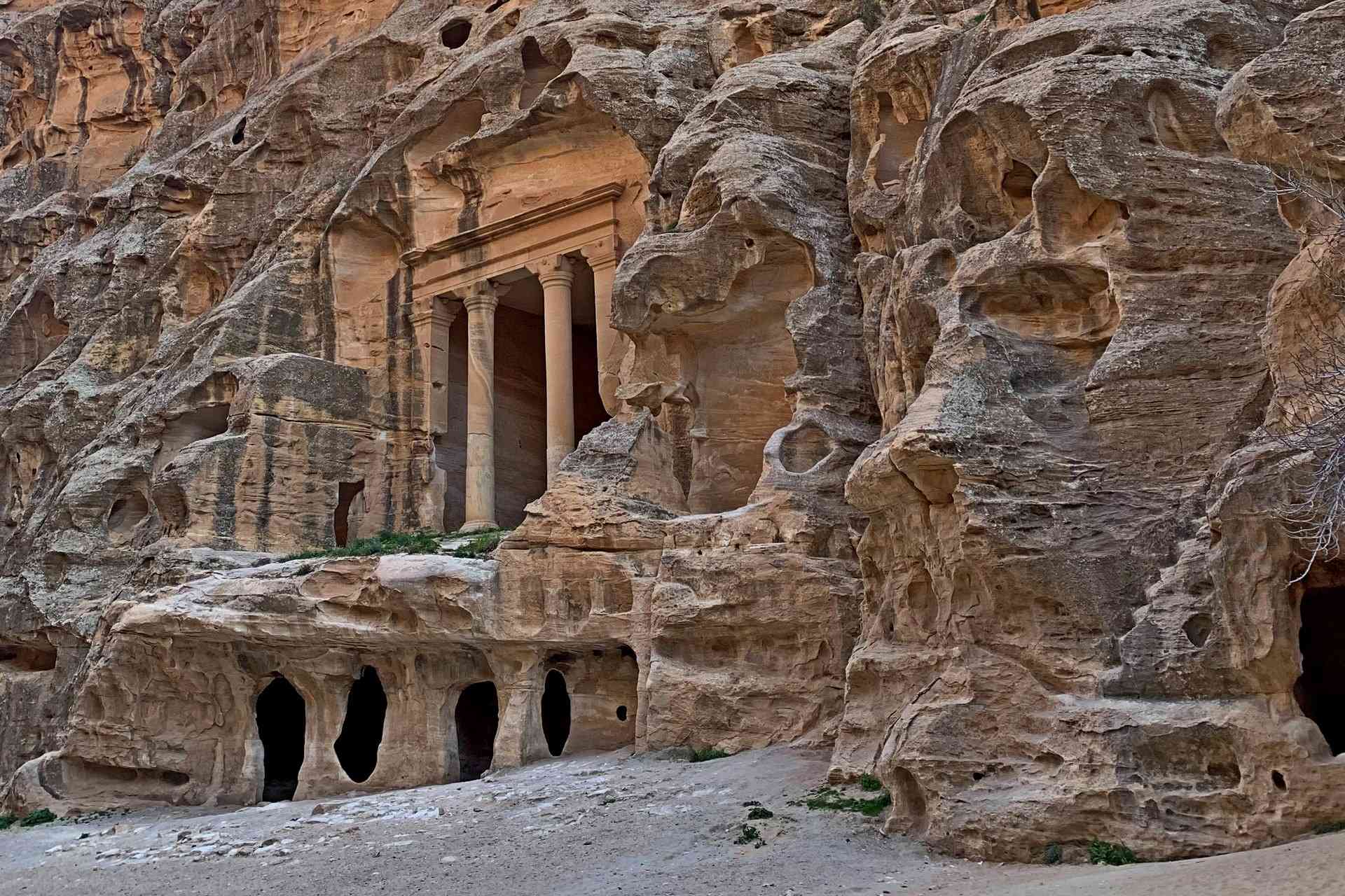 Ancient caravan stop and Nabataean ruins in Little Petra