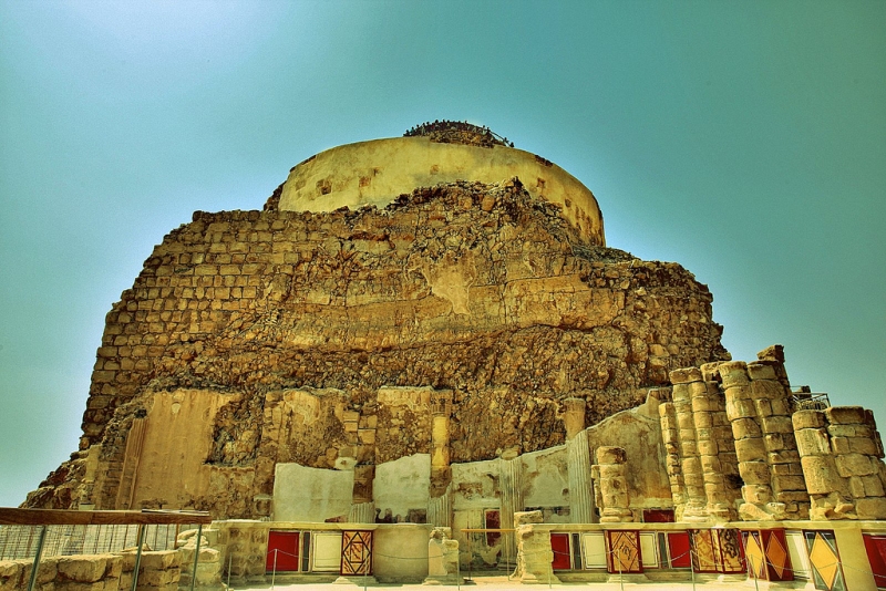 Ancient hilltop fortress of Machaerus in Jordan