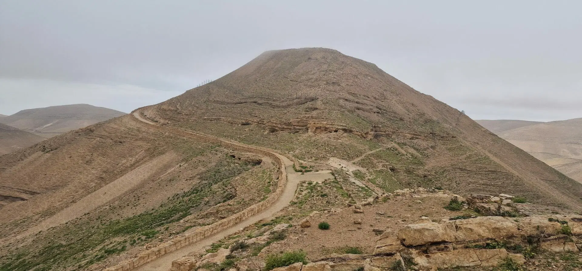 Machaerus Mukhawir archaeological site and desert landscape