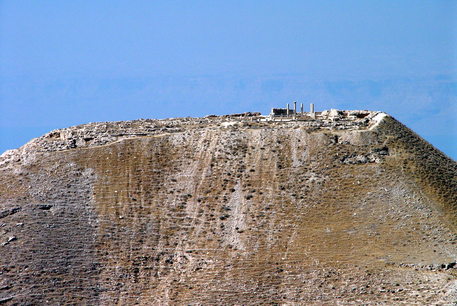 Ancient hilltop fortress of Machaerus in Jordan