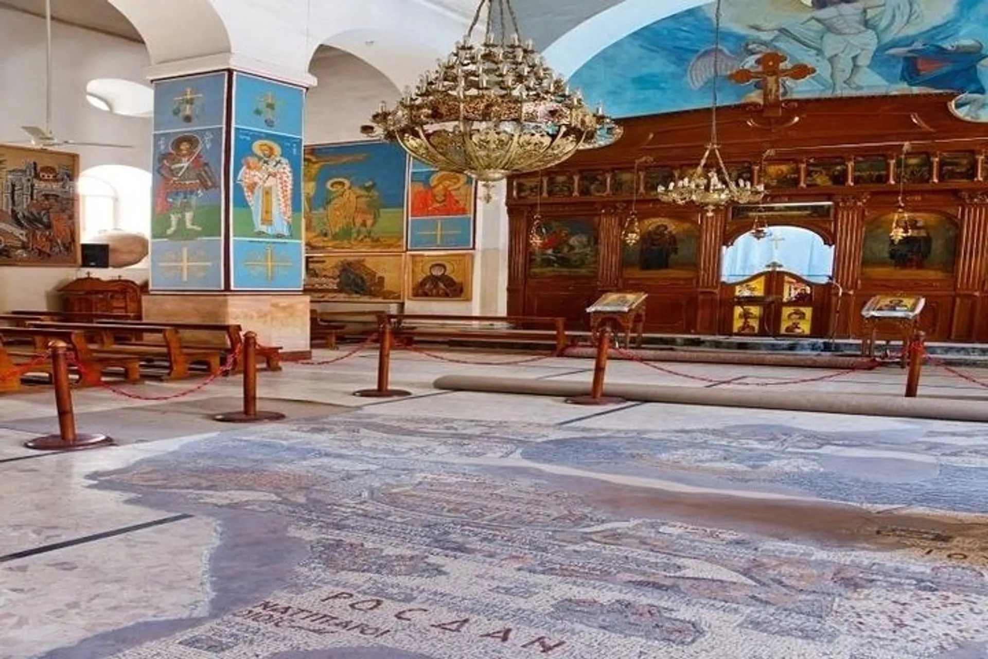 Historic mosaics and church heritage in Madaba Jordan
