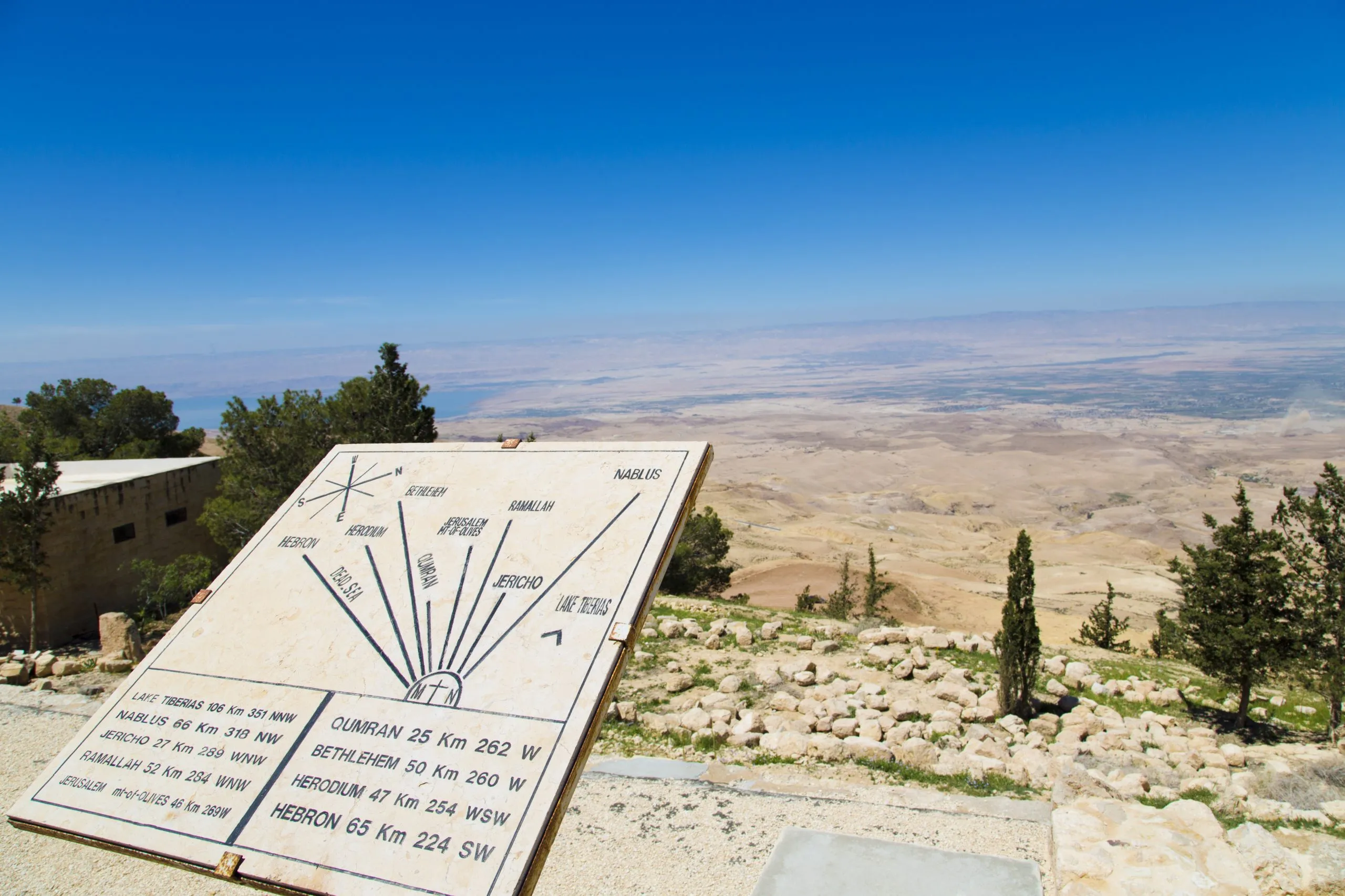 Historic Mount Nebo and the memorial of Moses in Jordan