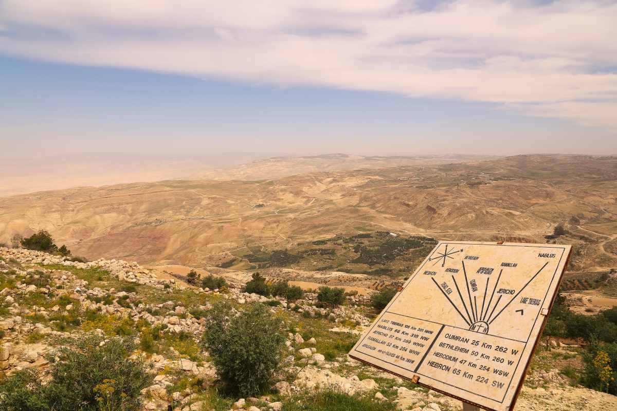 Mount Nebo sacred pilgrimage site overlooking the Holy Land in Jordan