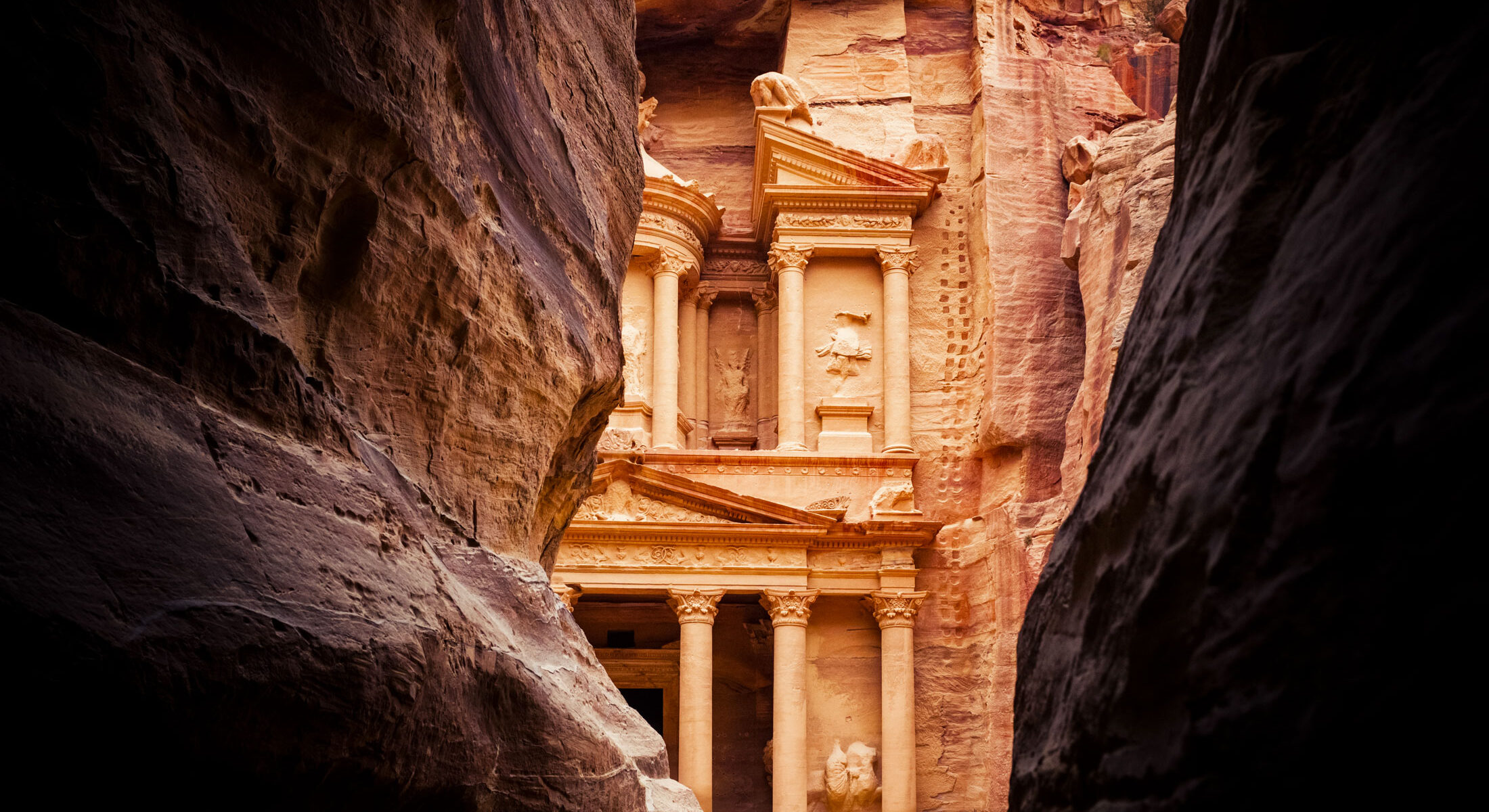 Petra UNESCO World Heritage Site and ancient desert monuments in Jordan