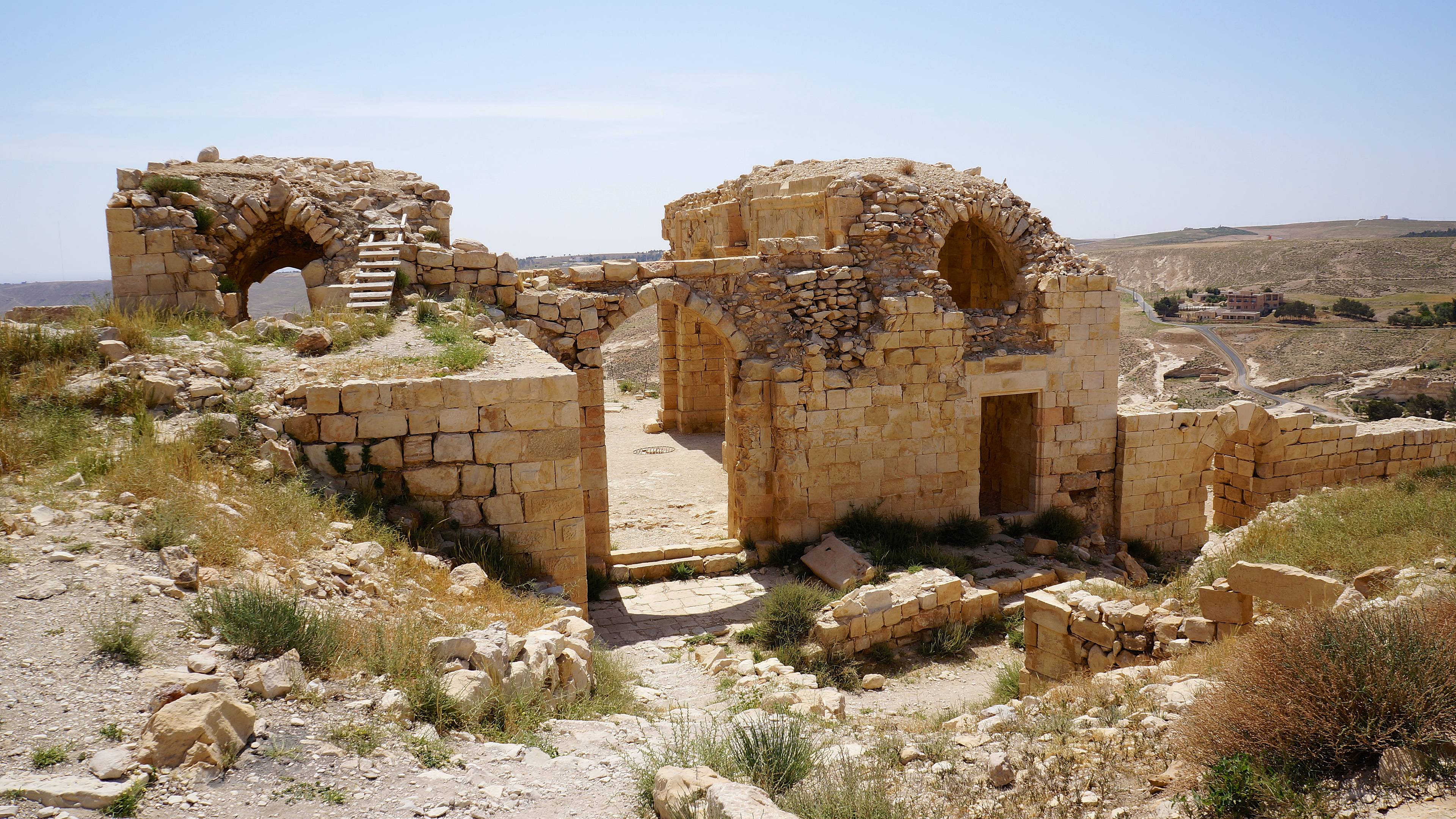 Ancient fortress and desert highlands around Shobak Castle