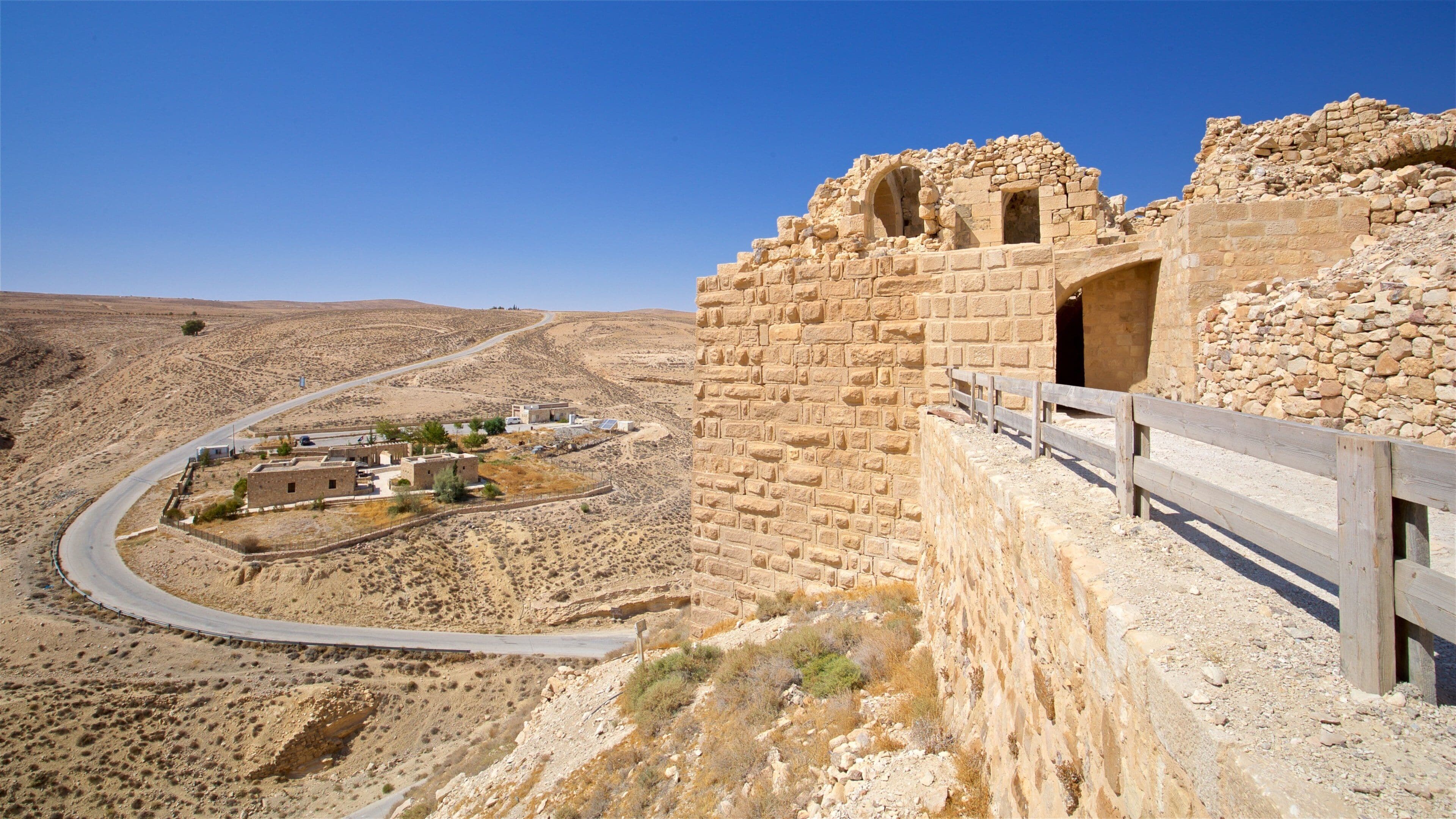 Ancient fortress and desert highlands around Shobak Castle