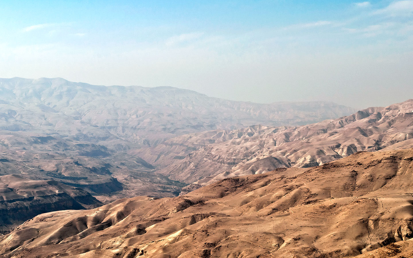 Scenic mountain route along the Kings Highway in Jordan