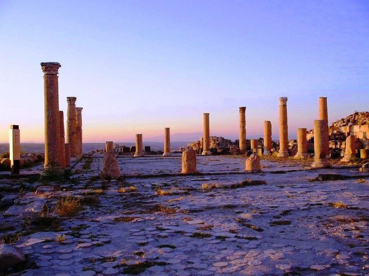 Panoramic view from Umm Qais toward the Jordan Valley