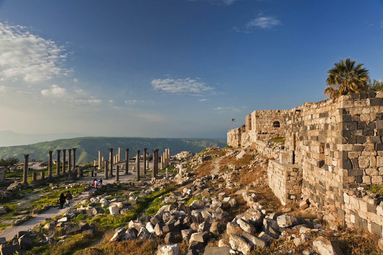 Umm Qais travel photo with views of three countries