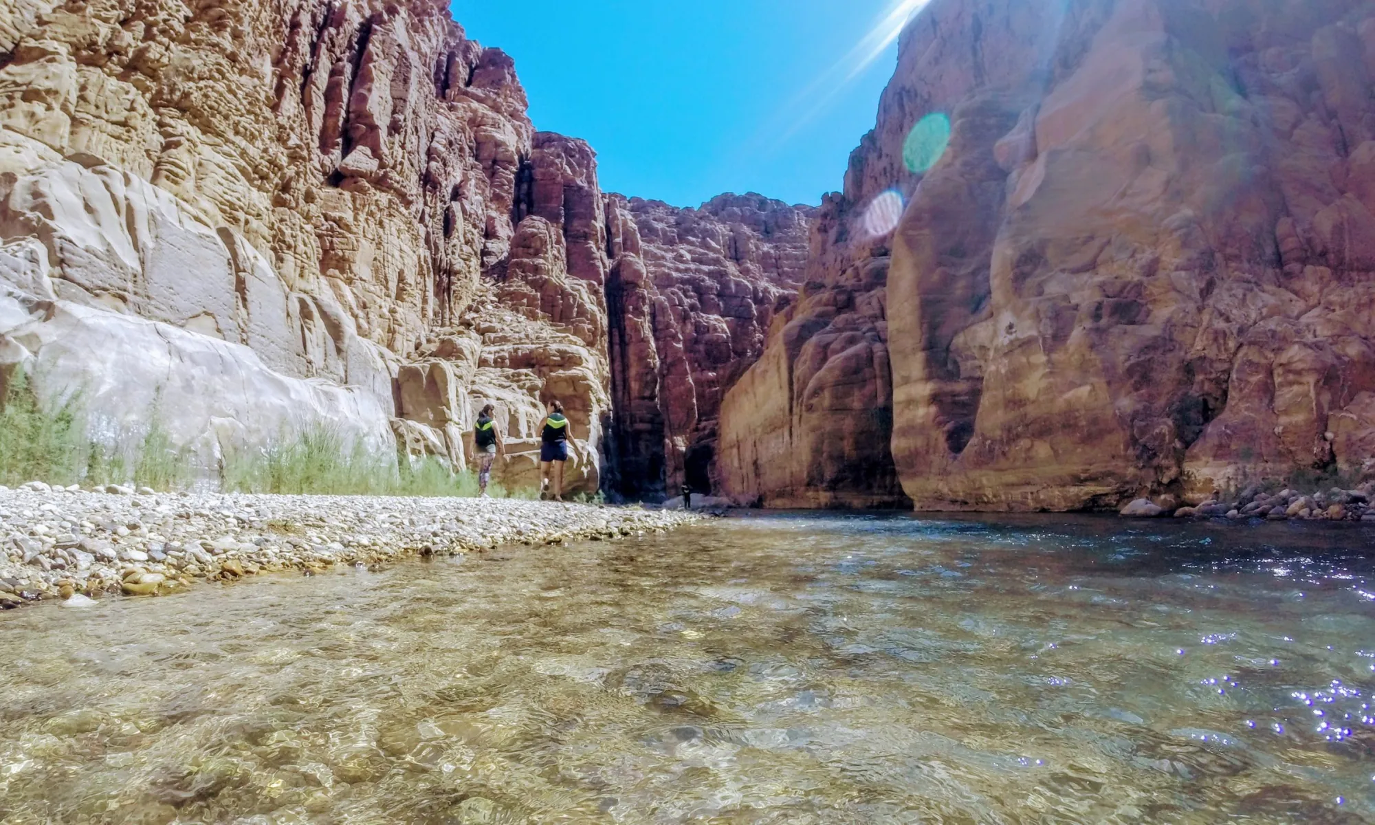 Wadi Al Mujib canyon adventure and nature reserve in Jordan