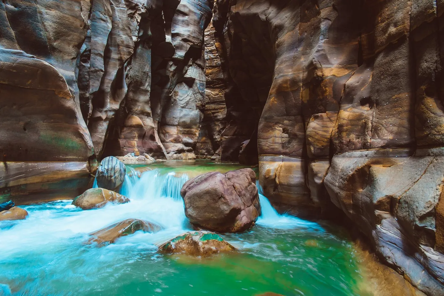 Hiking and canyoning experience at Wadi Al Mujib Jordan