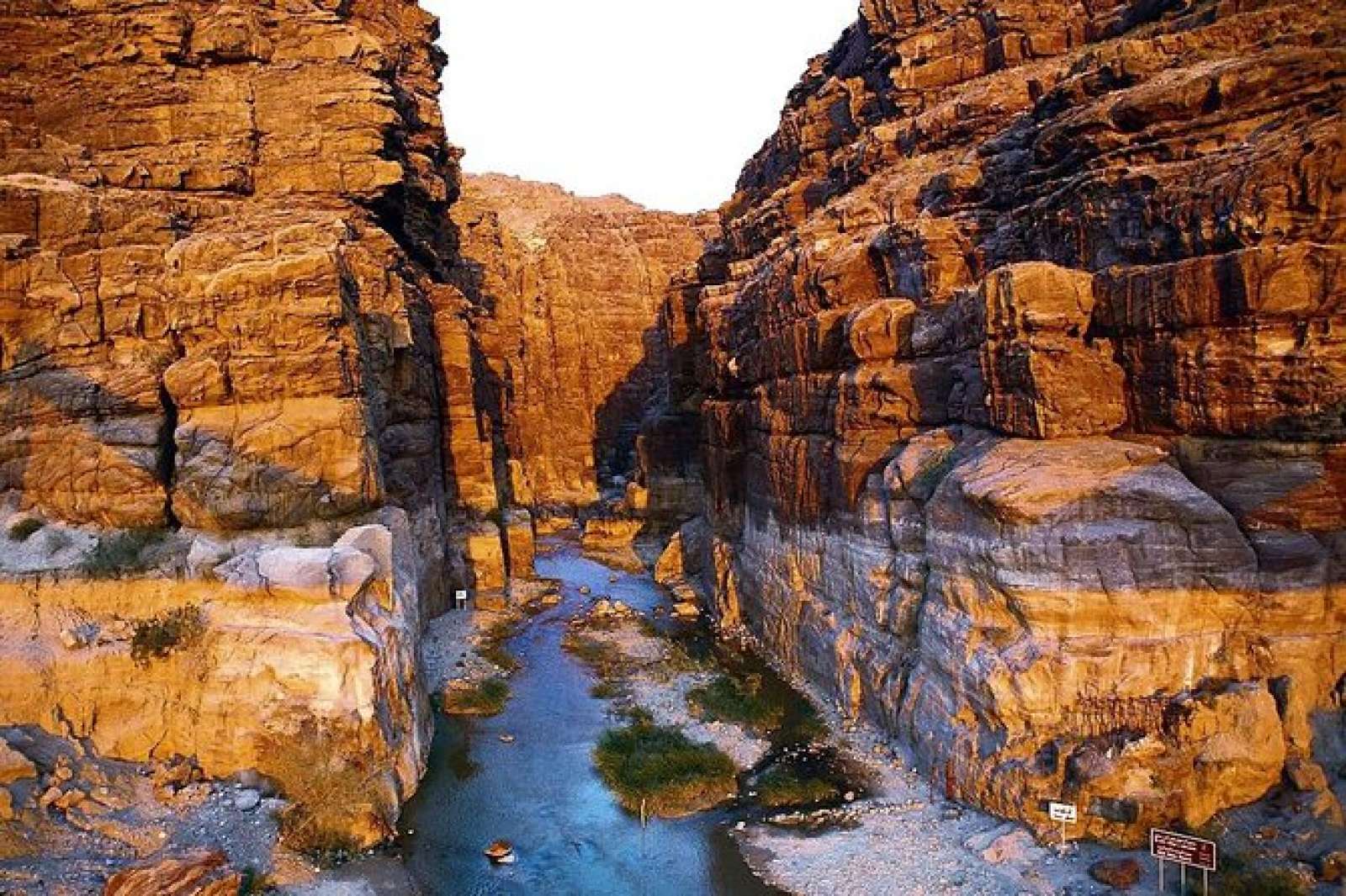 Wadi Al Mujib canyon adventure and nature reserve in Jordan