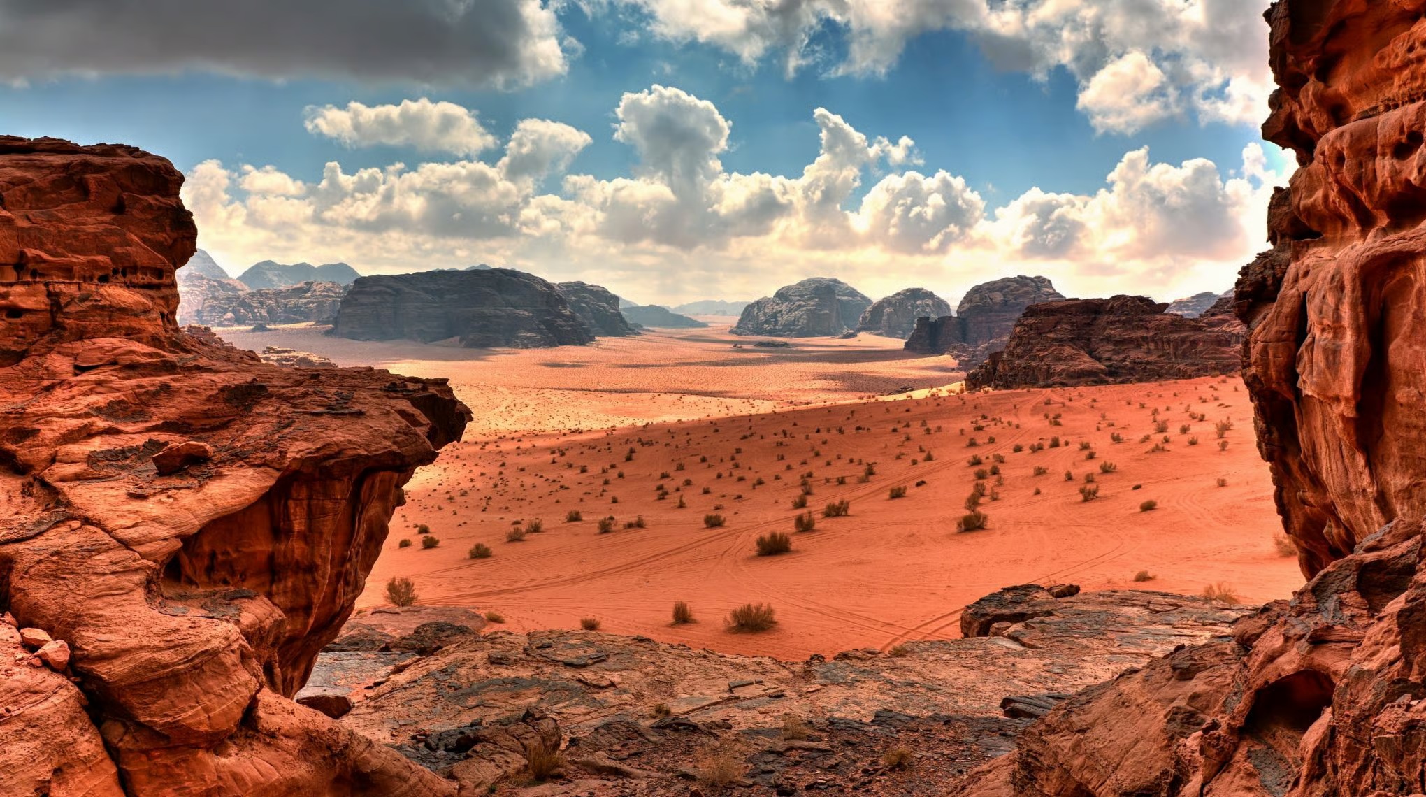 Camel trekking experience in the red sands of Wadi Rum Jordan