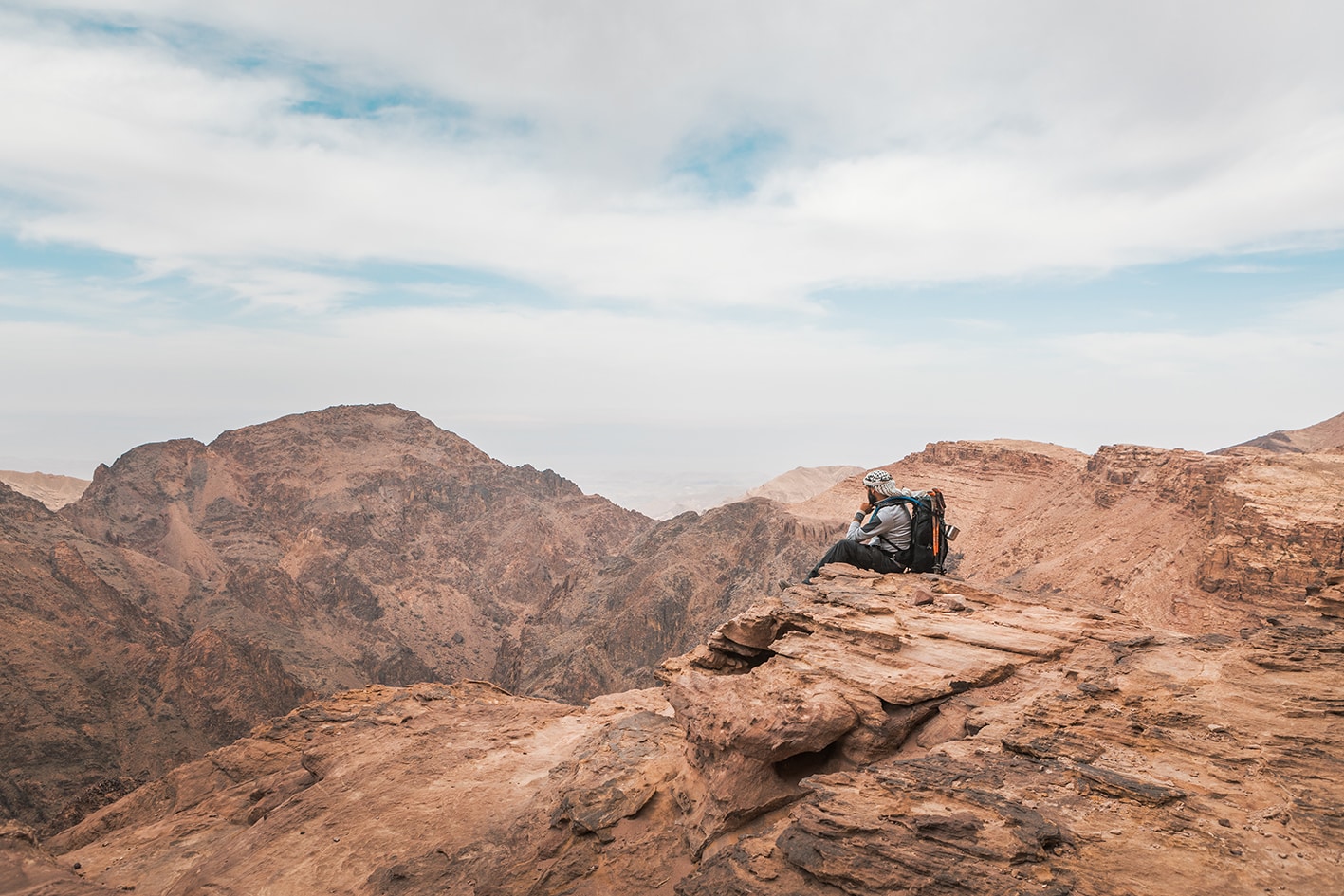 Ruta natural panorámica de Jordania para vacaciones de senderismo y excursionismo.