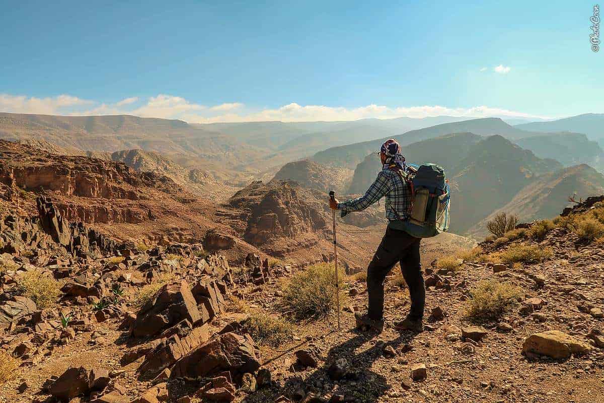 Ruta natural panorámica de Jordania para vacaciones de senderismo y excursionismo.
