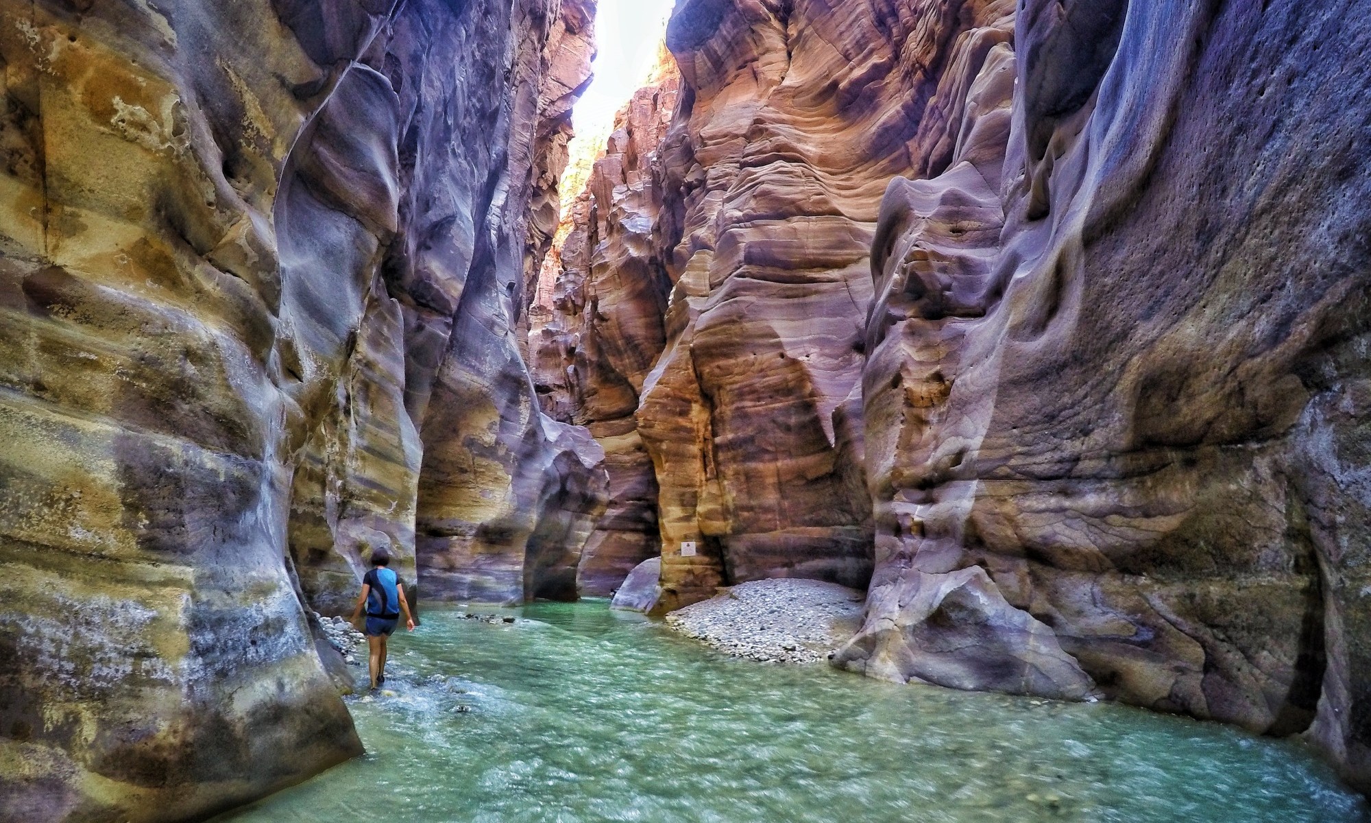 Wadi Al Mujib experience during a private tour of Jordan with Jordan Horizons Tours