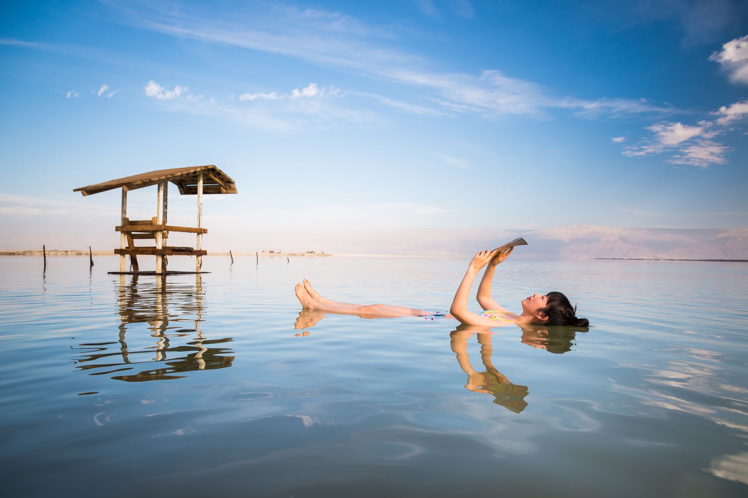 Dead Sea in Jordan experience during a private tour of Jordan with Jordan Horizons Tours