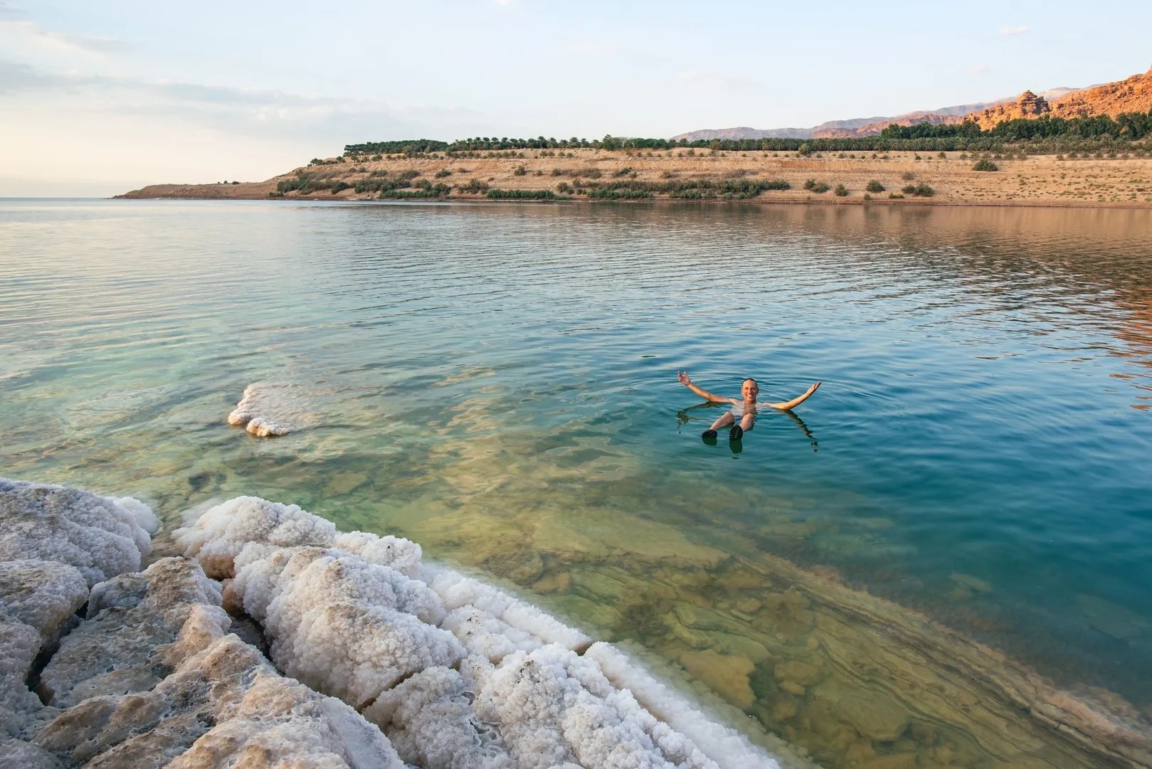 Dead Sea in Jordan experience during a private tour of Jordan with Jordan Horizons Tours