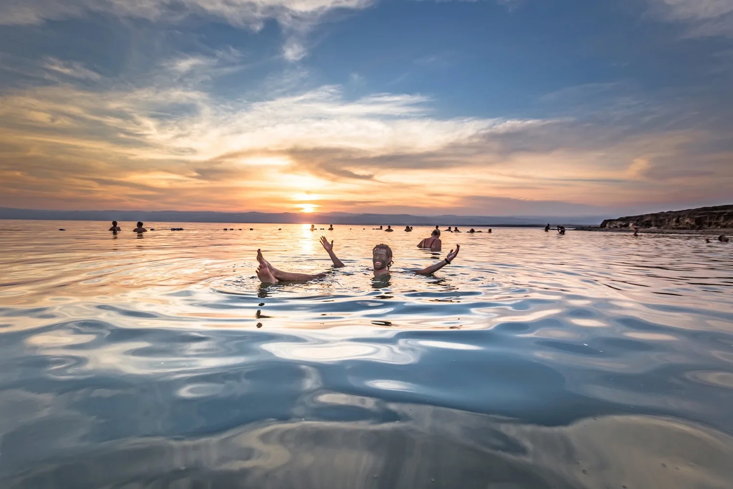 Dead Sea in Jordan experience during a private tour of Jordan with Jordan Horizons Tours