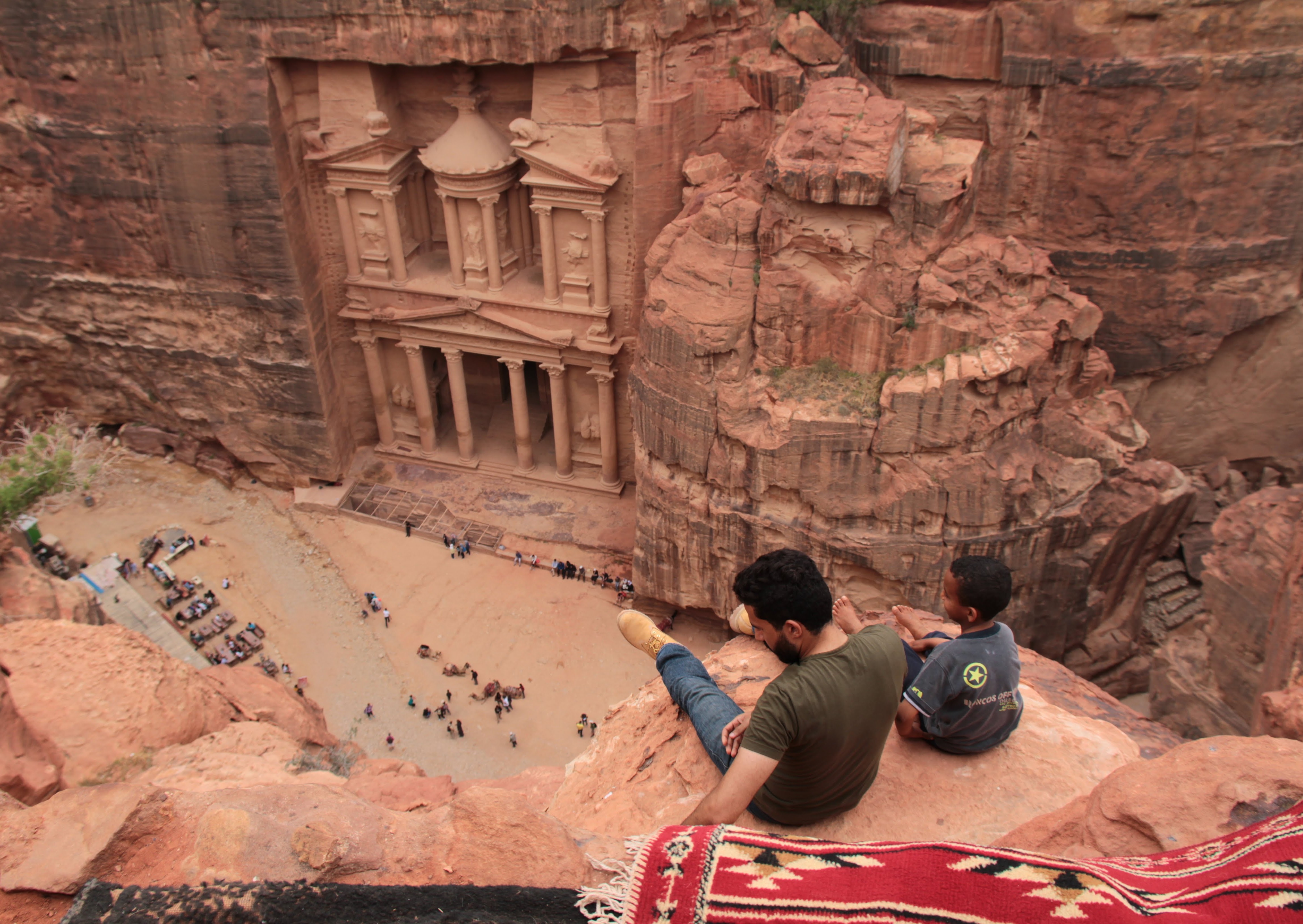 Petra archaeological city experience during a private tour of Jordan with Jordan Horizons Tours