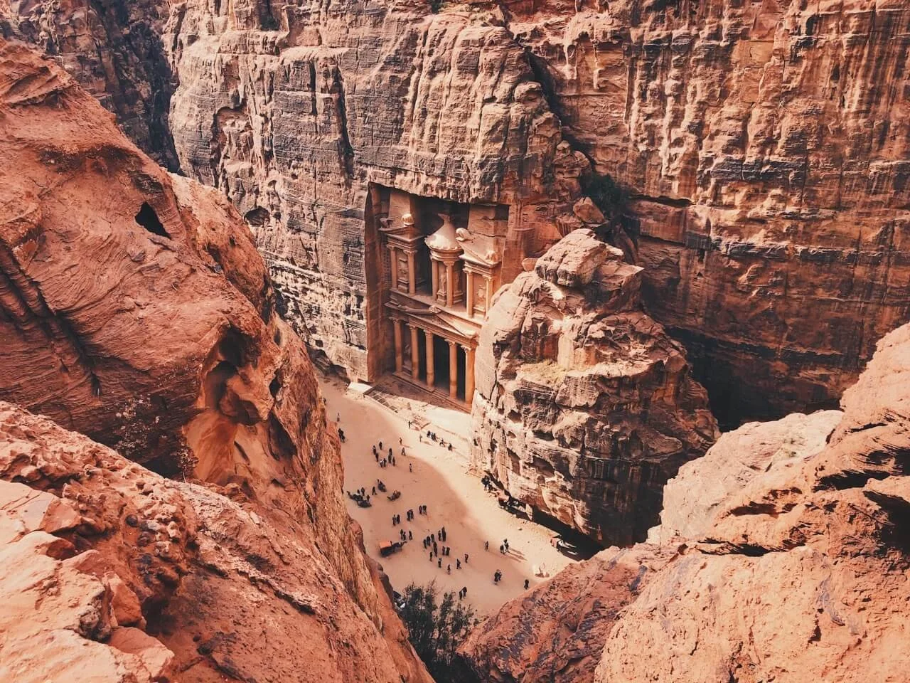 Petra archaeological city experience during a private tour of Jordan with Jordan Horizons Tours