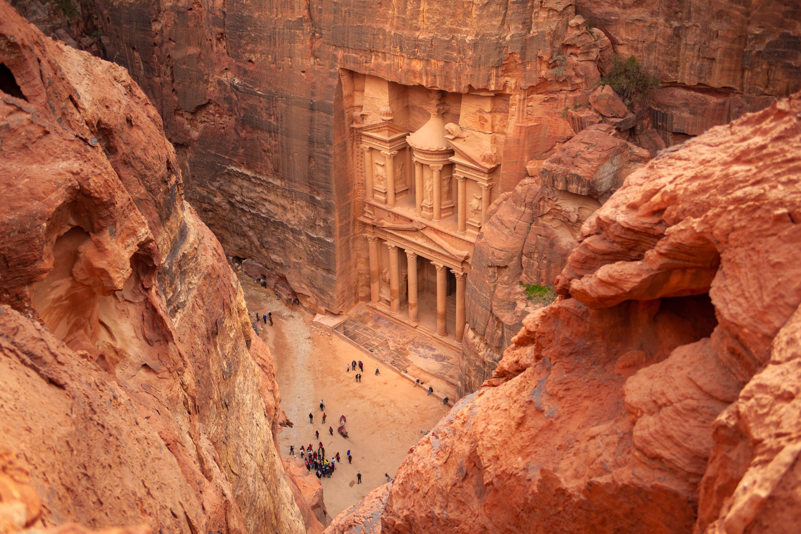 Petra archaeological city experience during a private tour of Jordan with Jordan Horizons Tours