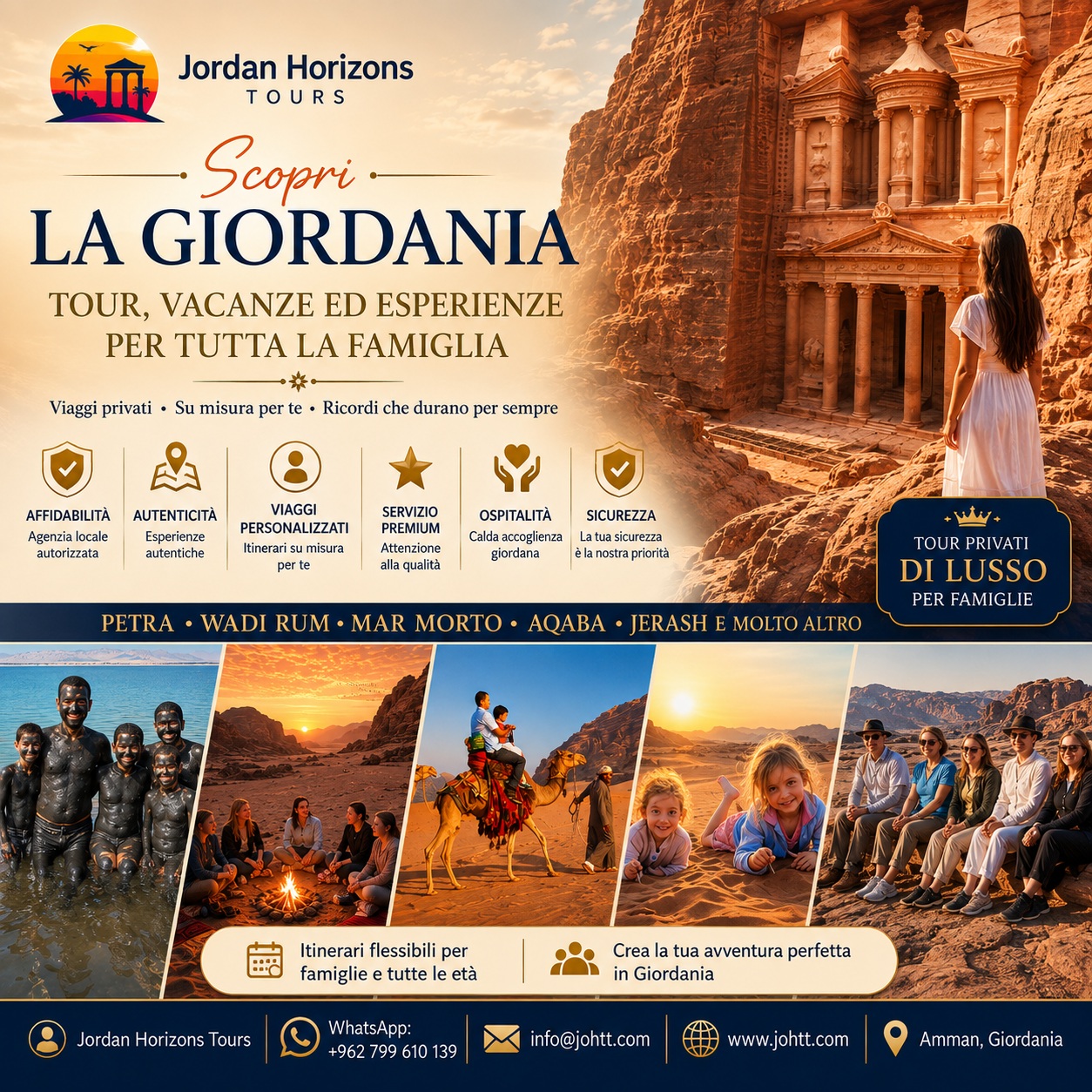 Tour, vacanze e viaggi in famiglia in Giordania